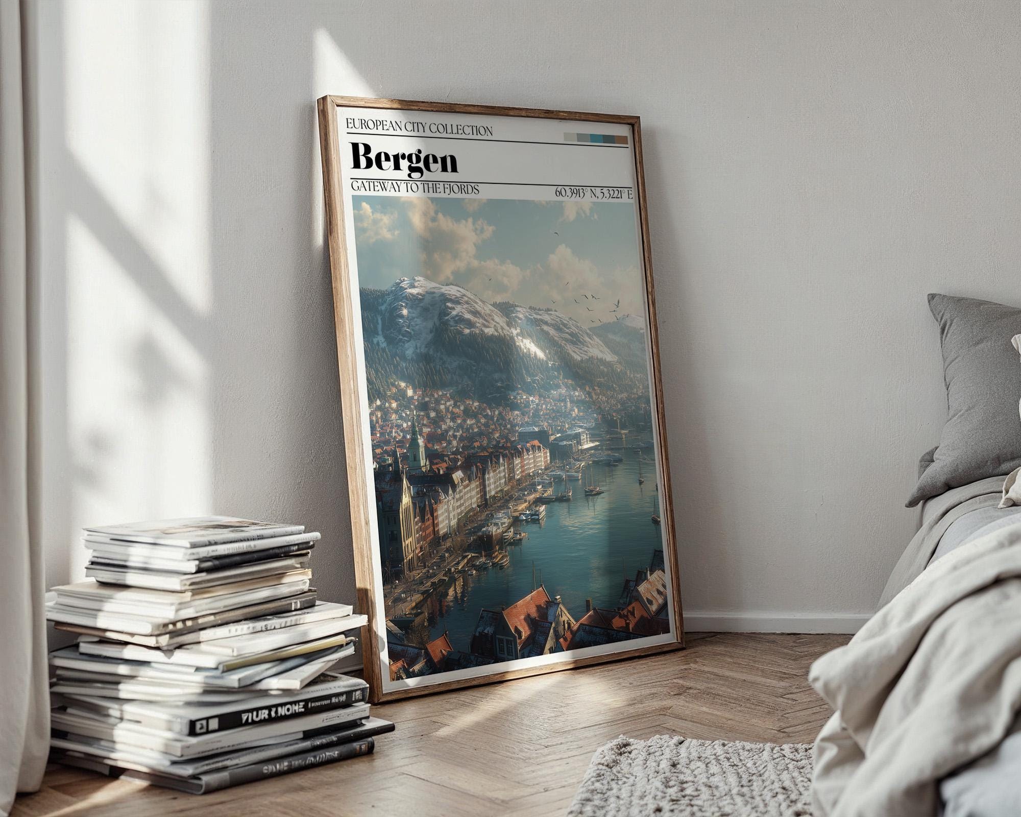 Bergen, Norway Poster – Bergen Travel Art Print