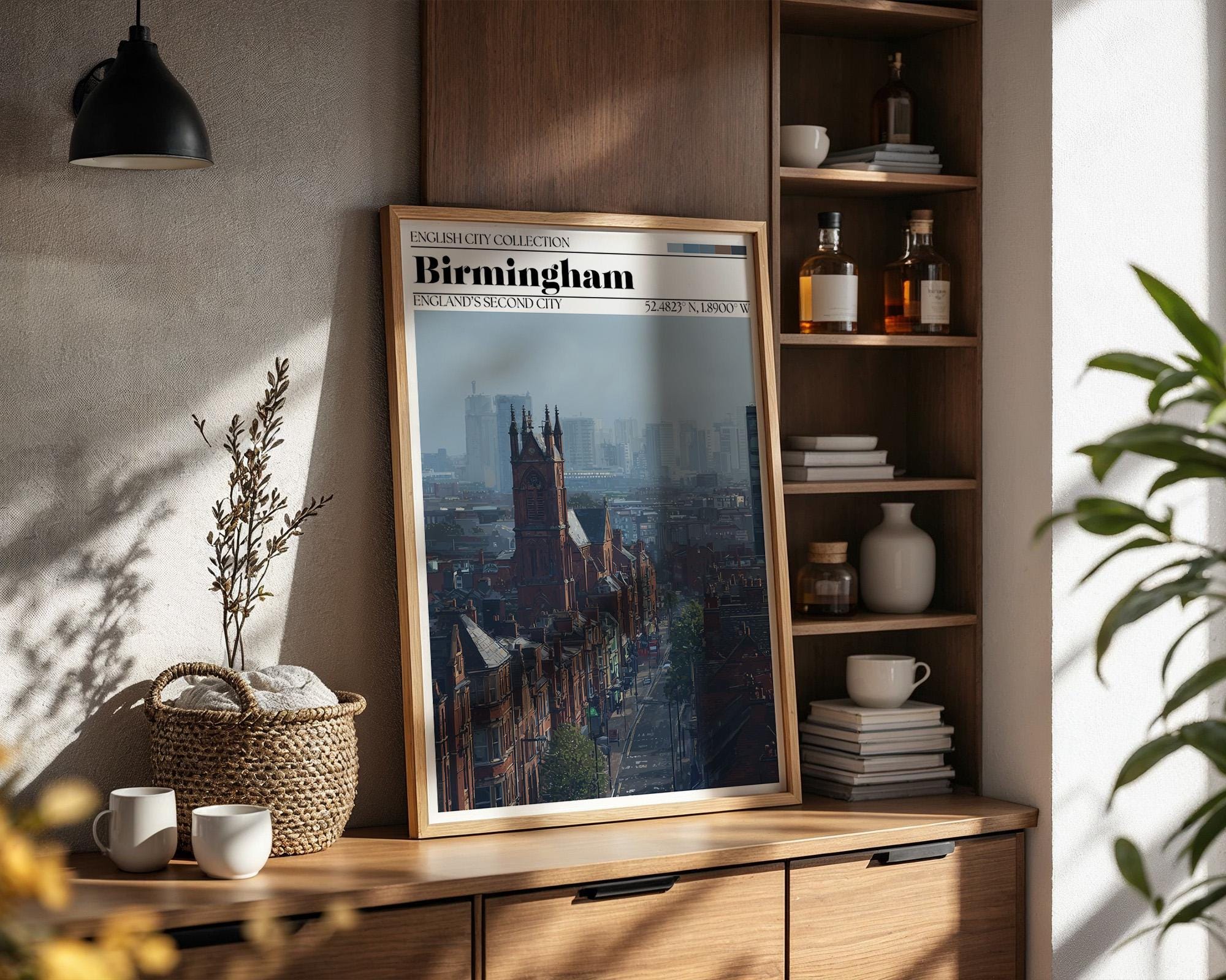 Birmingham England Travel Poster – Birmingham Wall Art Print