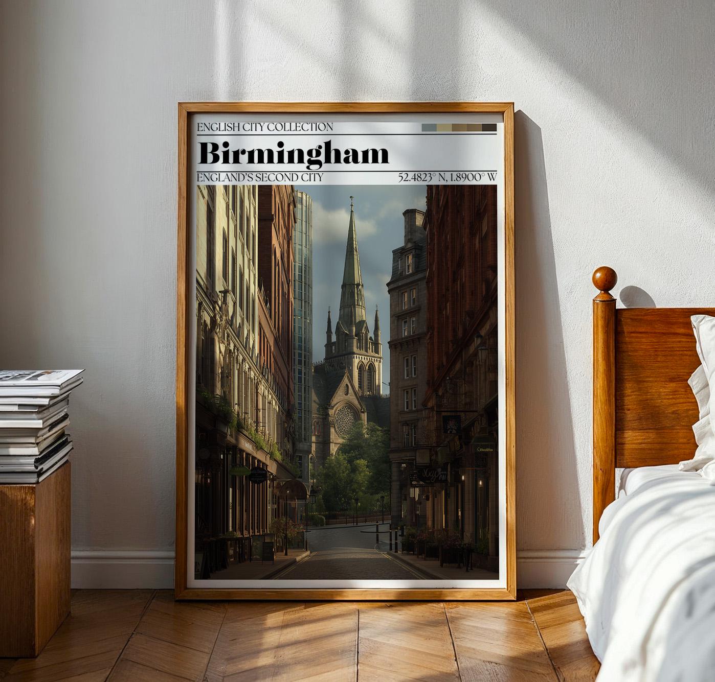 Birmingham, England Poster – Birmingham Travel Wall Art Print