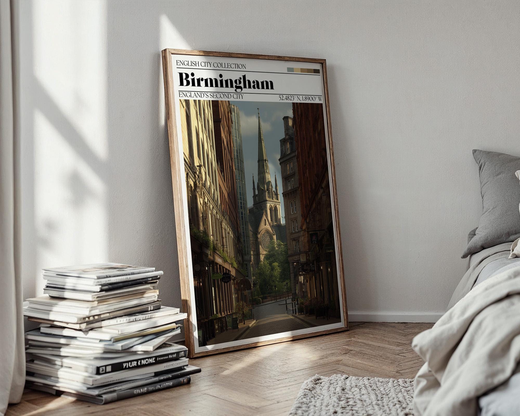 Birmingham, England Poster – Birmingham Travel Wall Art Print