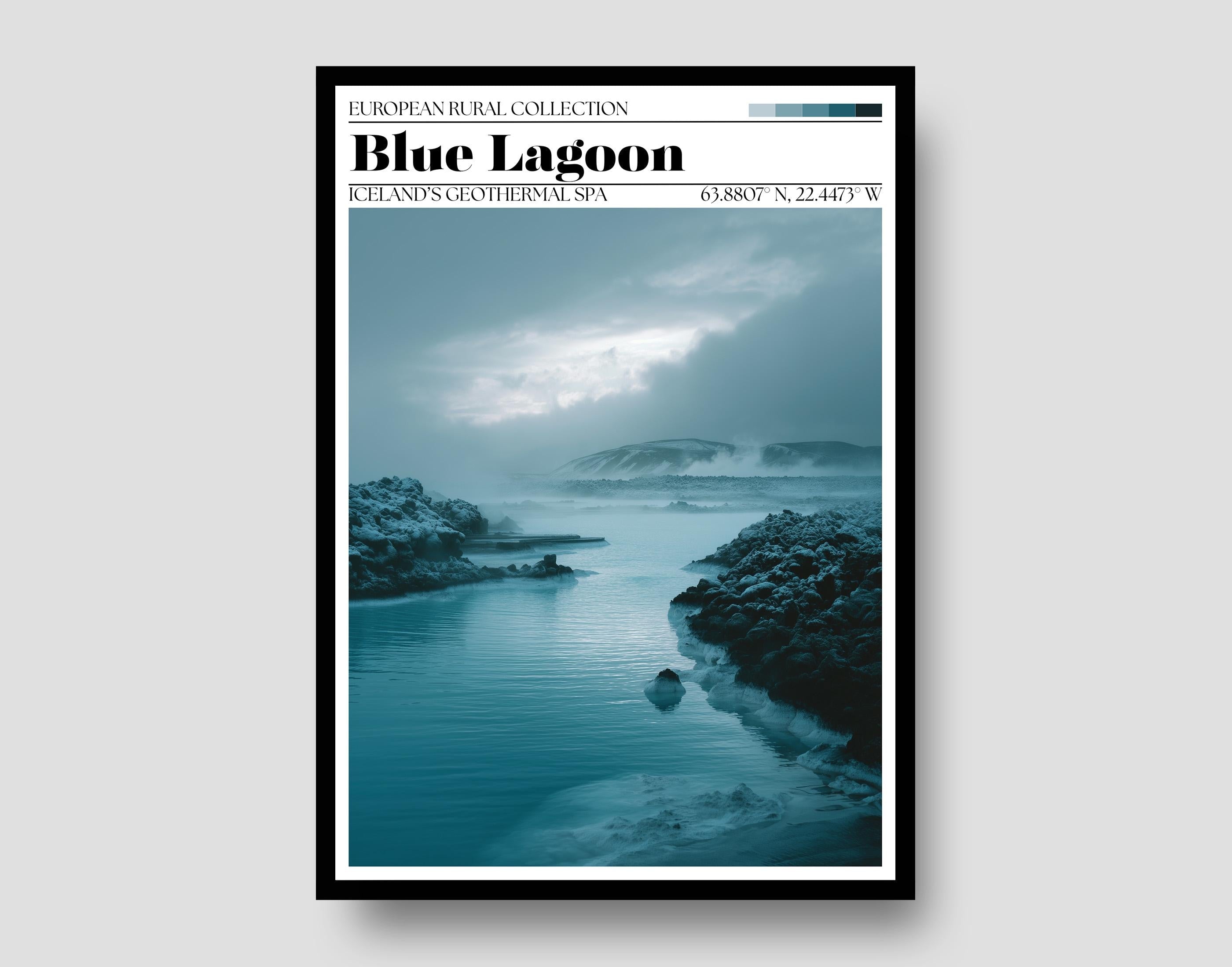 Blue Lagoon, Iceland Poster – Iceland Travel Wall Art Print