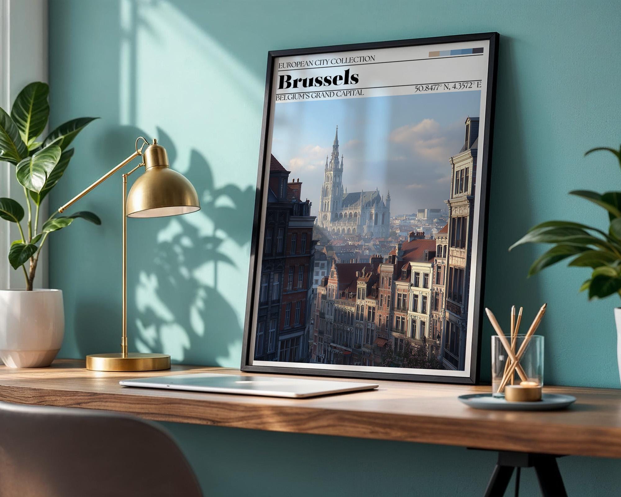 Brussels, Belgium Poster - Brussels Travel Wall Art Print