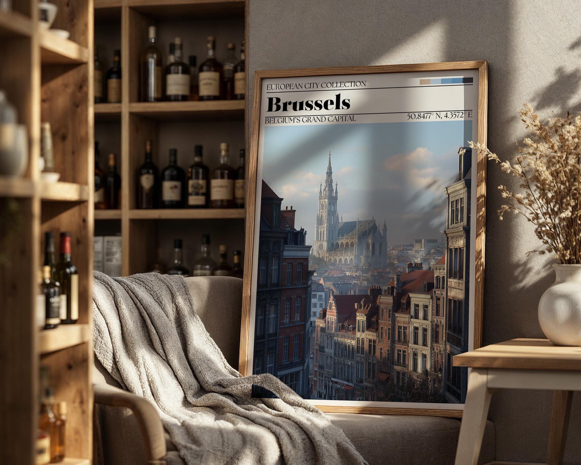 Brussels, Belgium Poster - Brussels Travel Wall Art Print