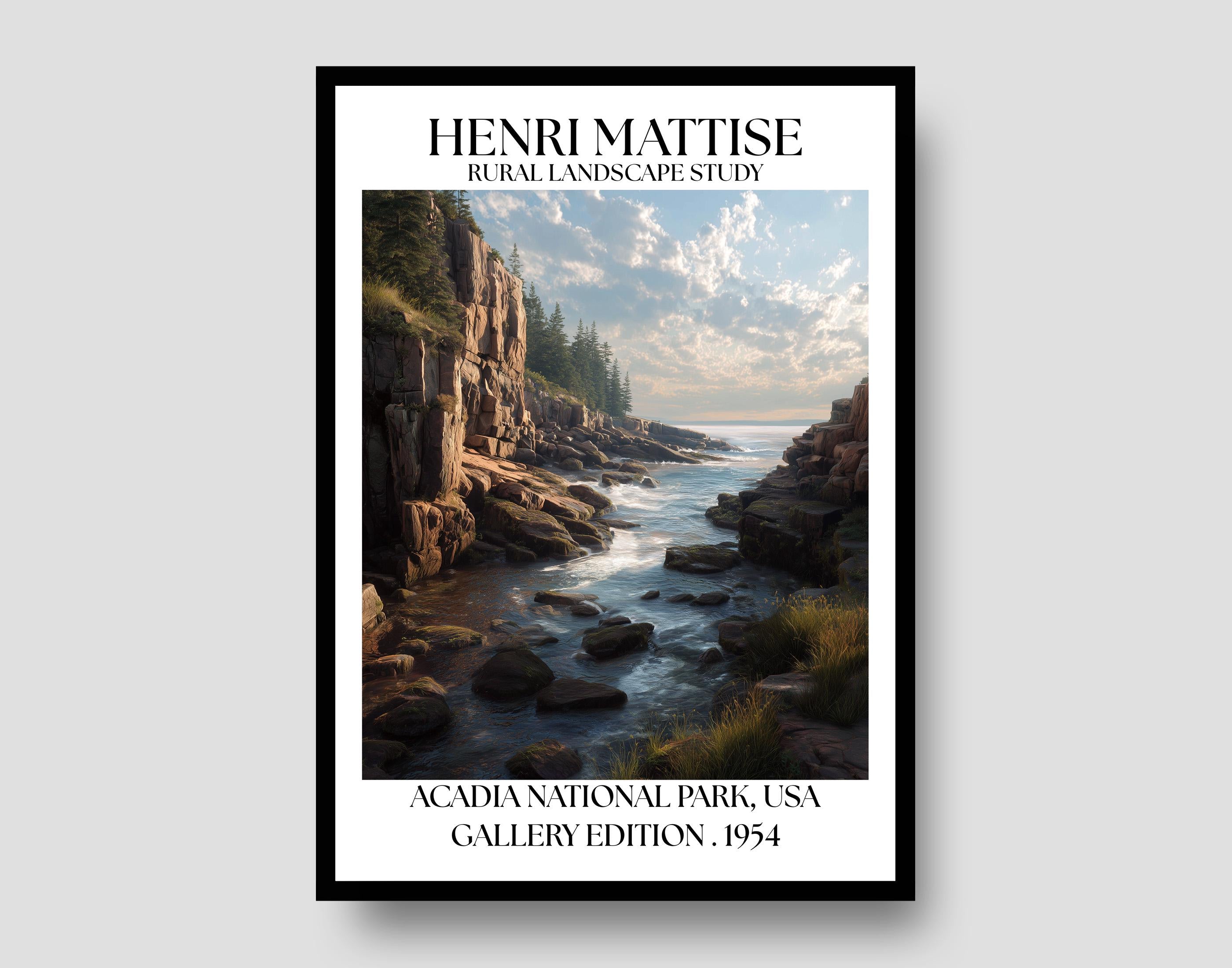 Henri Mattise Acadia National Park Poster – Acadia Travel Wall Art