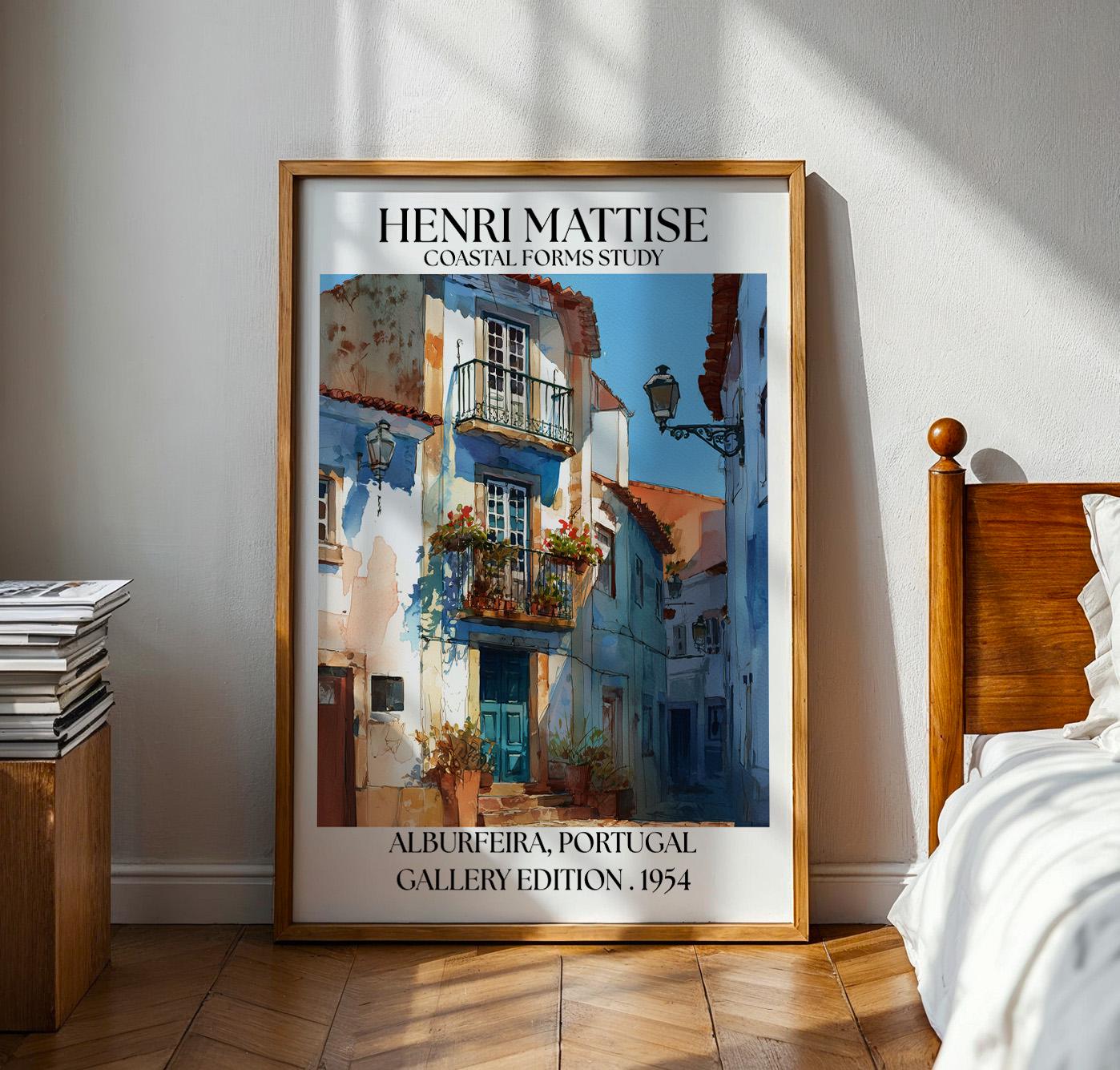 Henri Mattise Albufeira Poster - Portugal Travel Wall Art Print