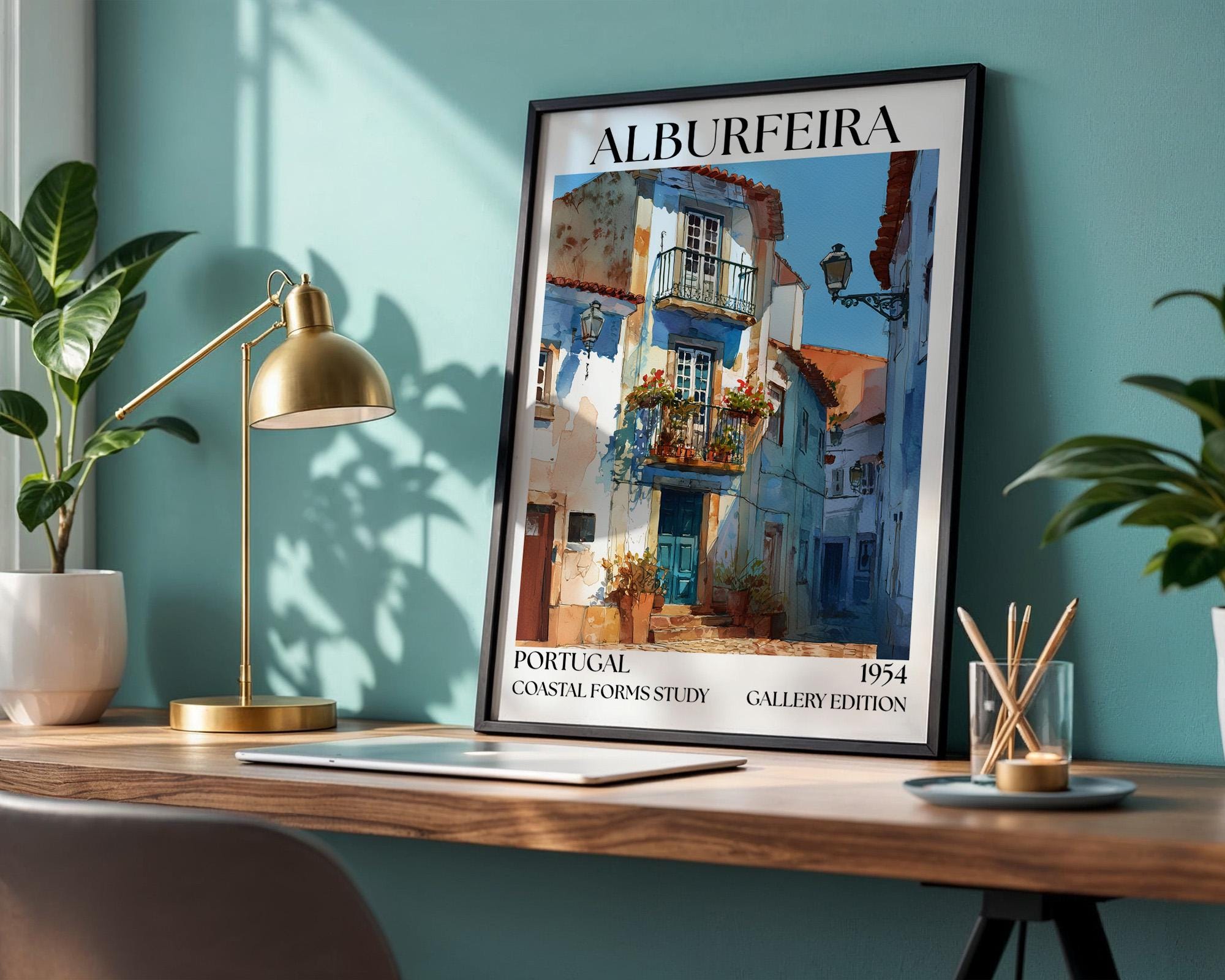 Albufeira Henri Mattise Poster - Algarve Travel Wall Art Print