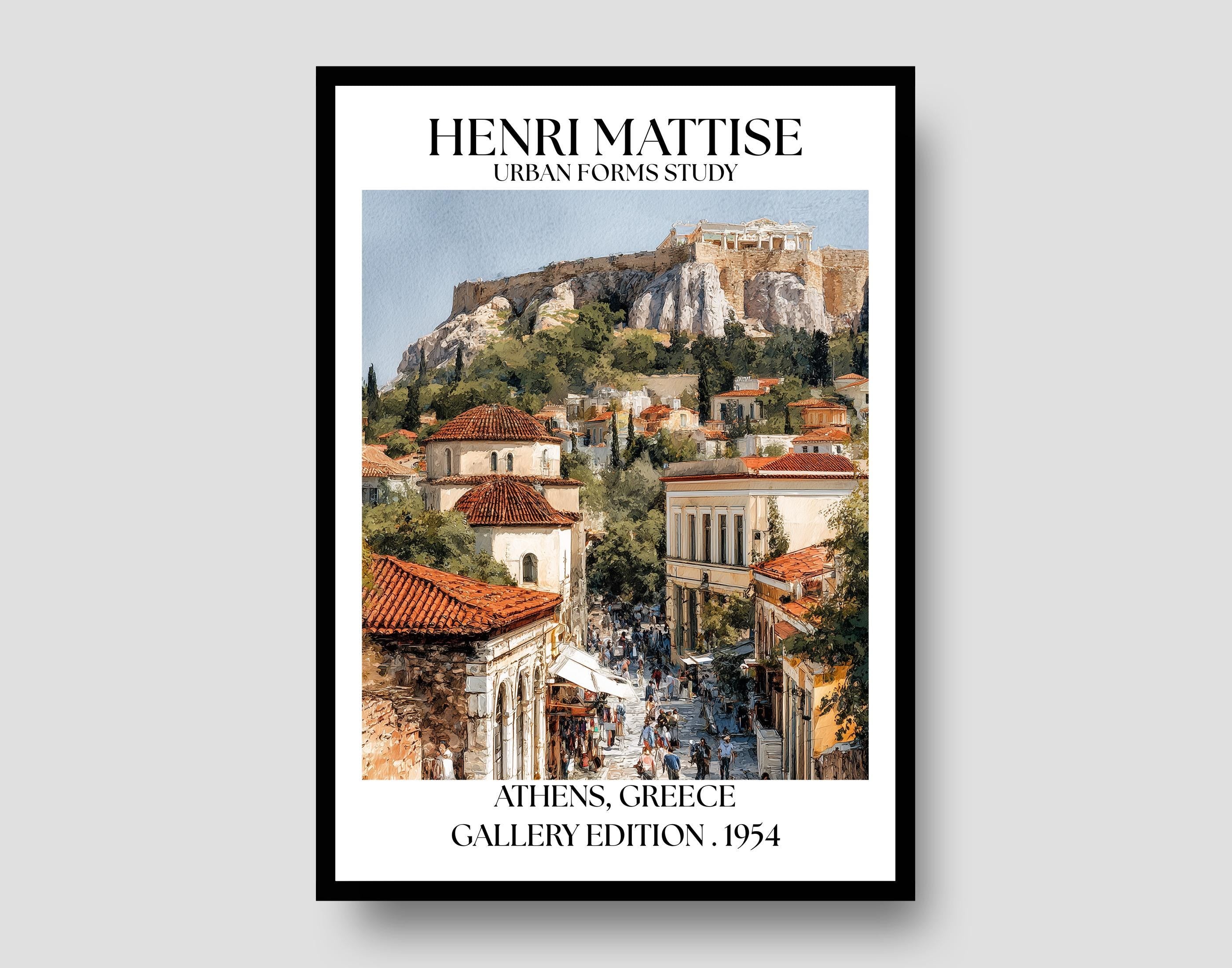 Henri Mattise Athens Greece Acropolis Poster - Athens Travel Wall Art Print