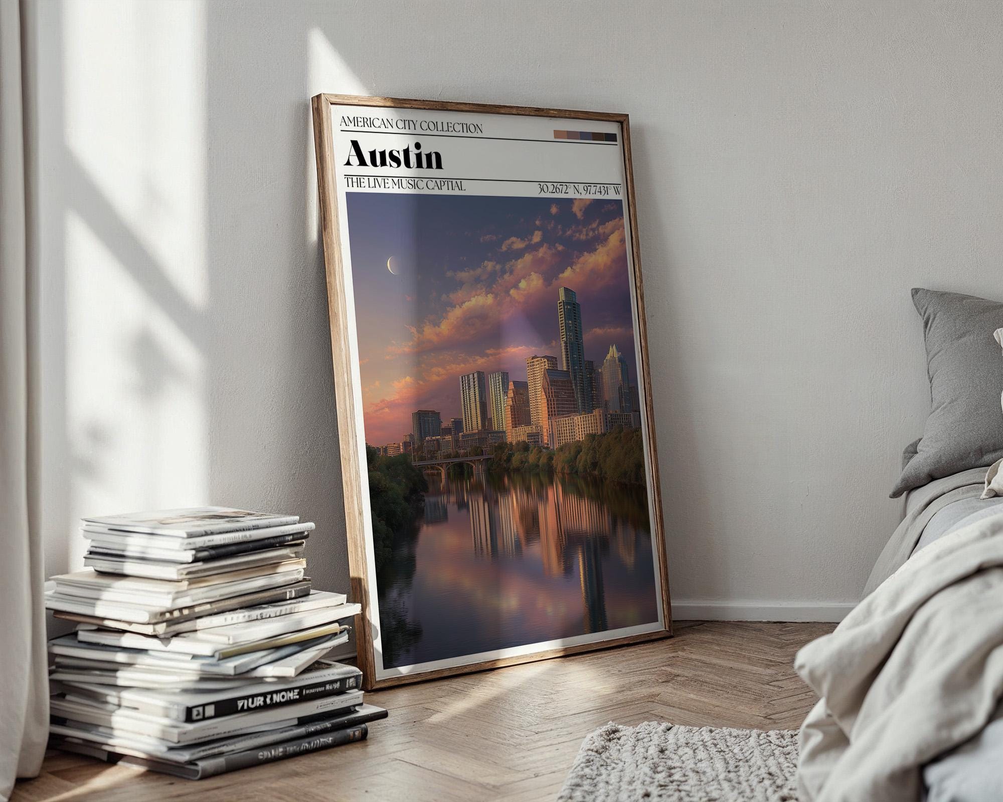 Austin Texas Travel Poster – Austin Wall Art Print