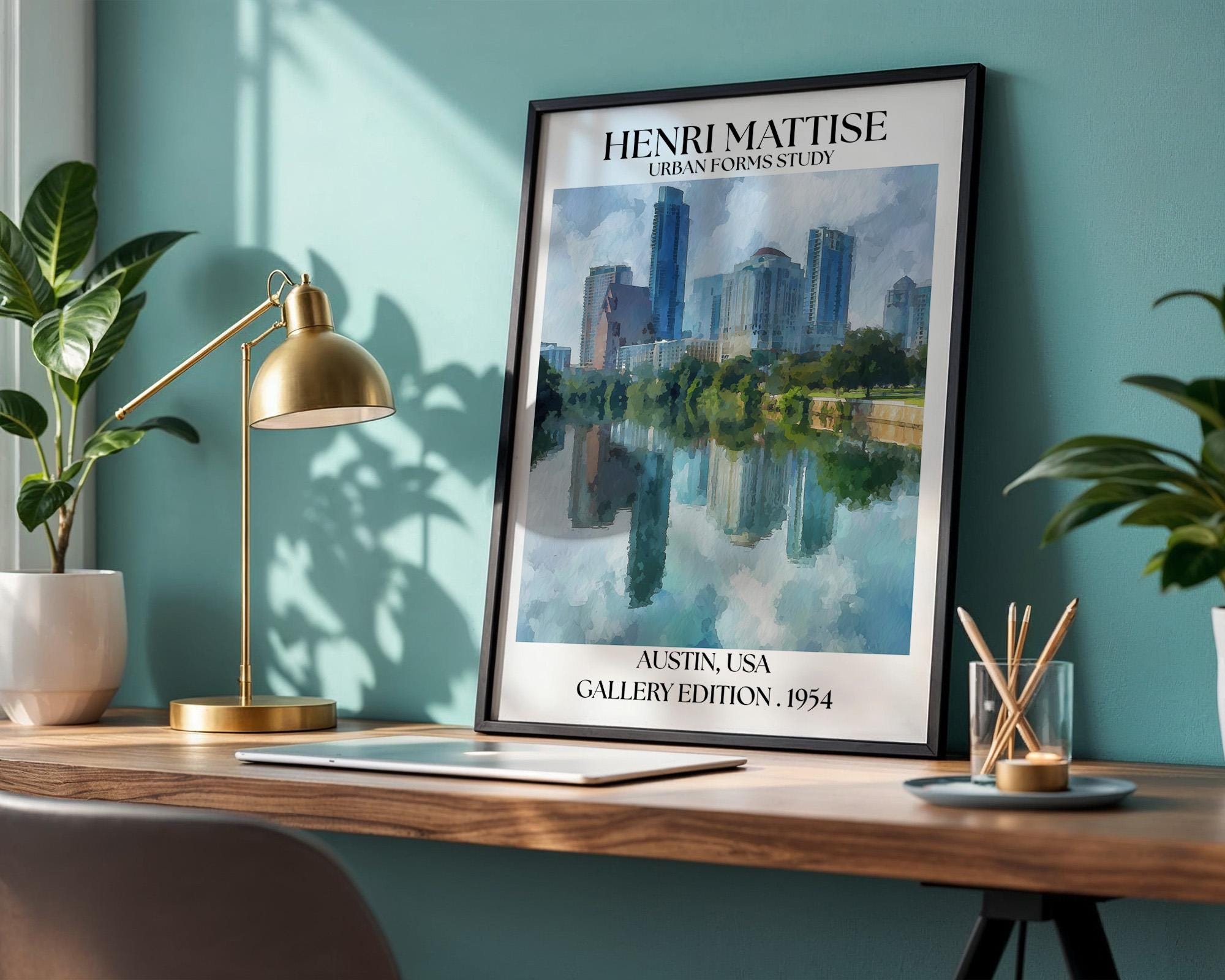 Henri Mattise Austin Texas Travel Poster – Austin Wall Art Print