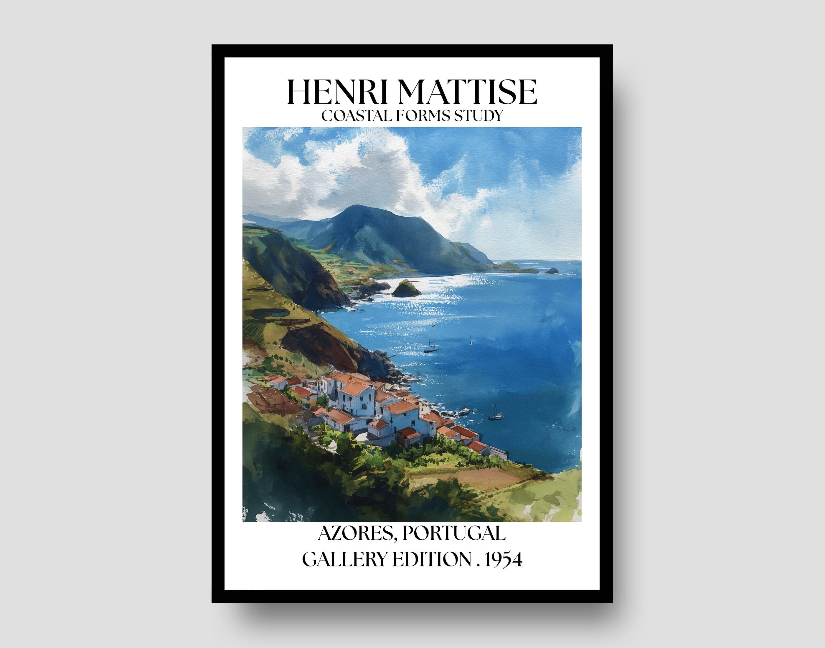 Henri Mattise Azores Travel Poster – Azores Portugal Wall Art Print