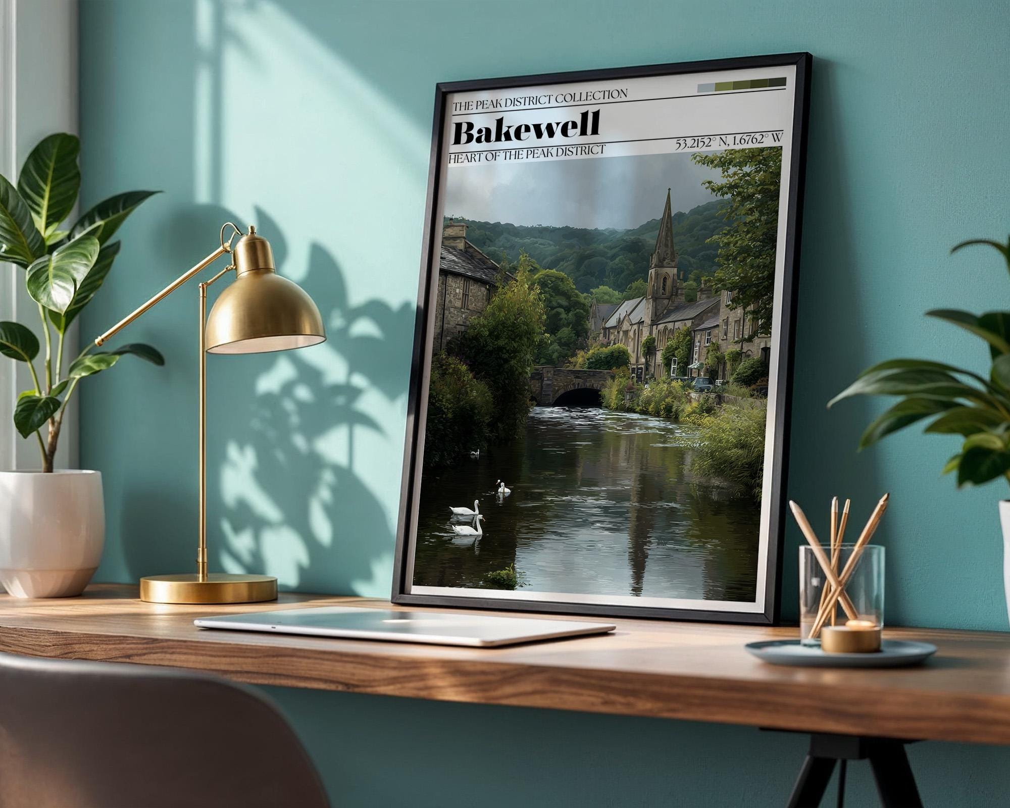 Bakewell, Peak District Poster – Bakewell Travel Wall Art Print