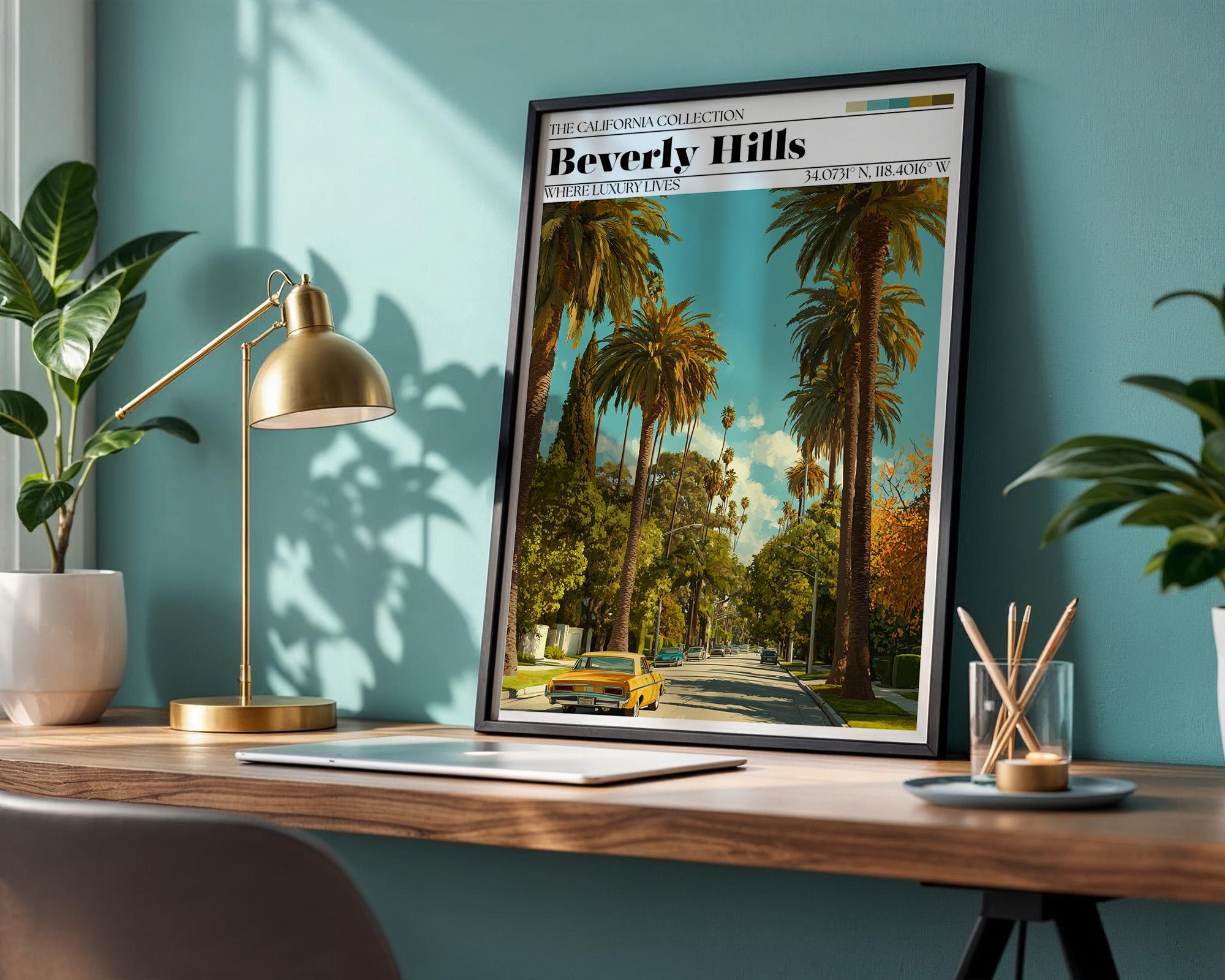 Beverly Hills Poster – Los Angeles Travel Wall Art