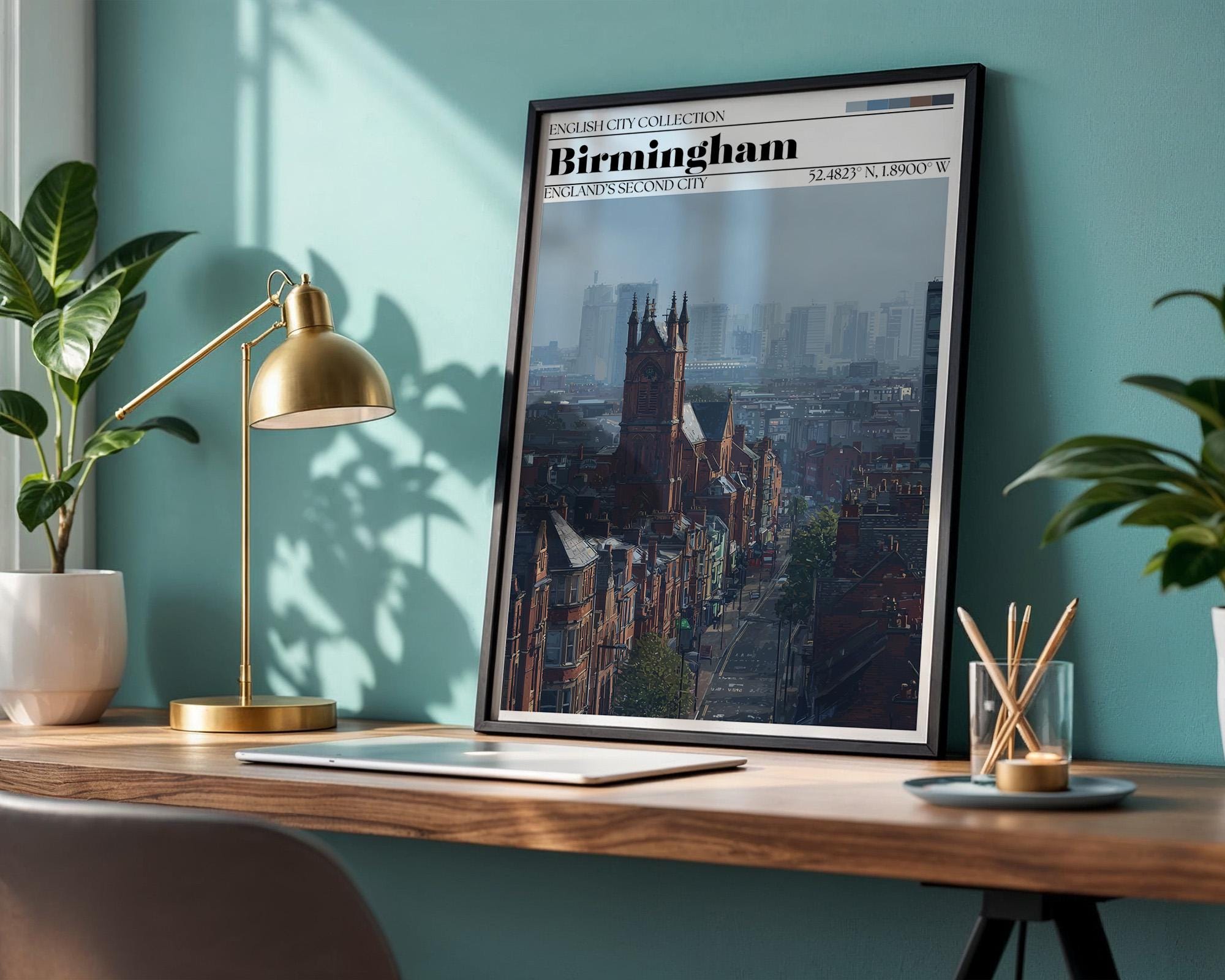 Birmingham England Travel Poster – Birmingham Wall Art Print