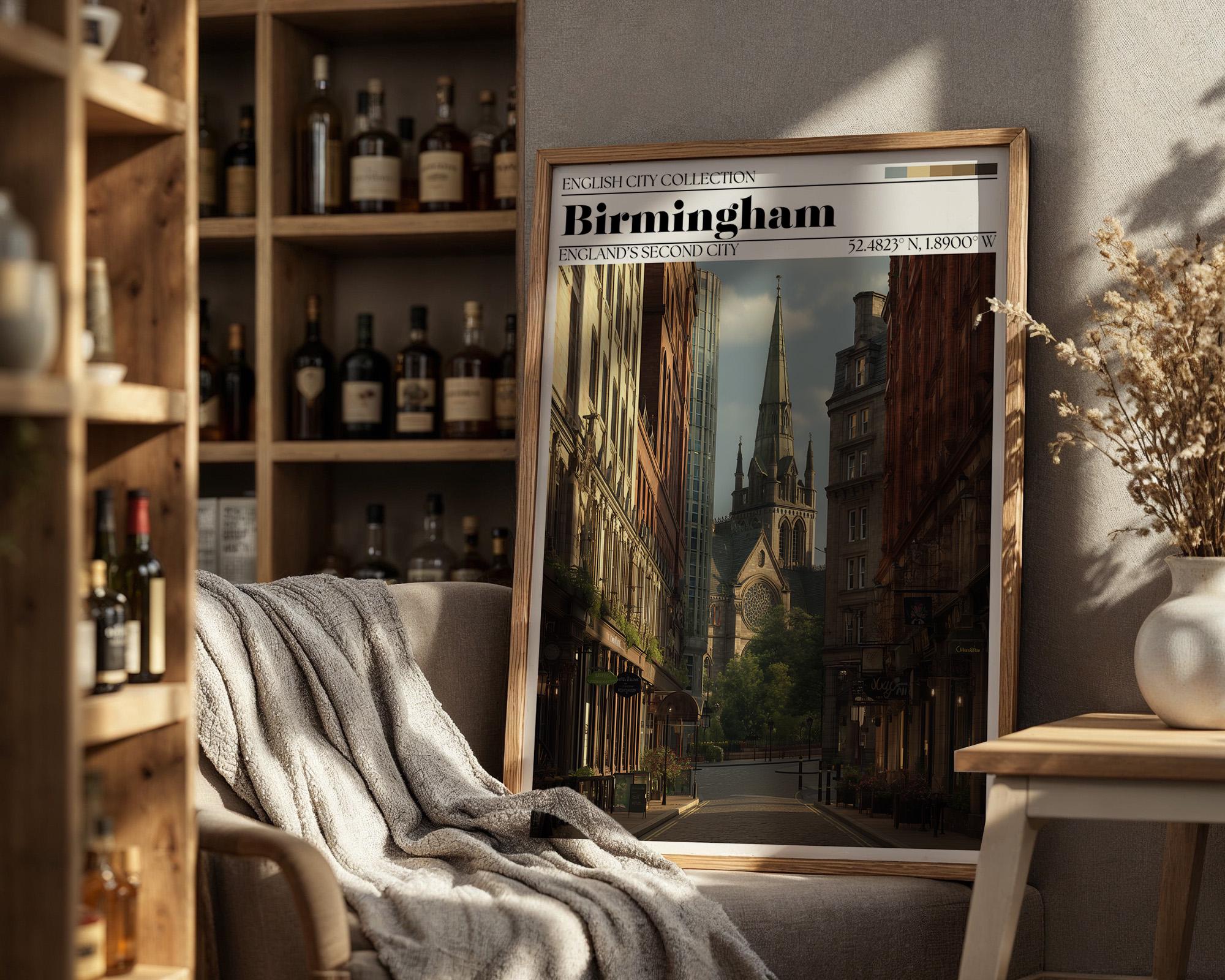 Birmingham, England Poster – Birmingham Travel Wall Art Print