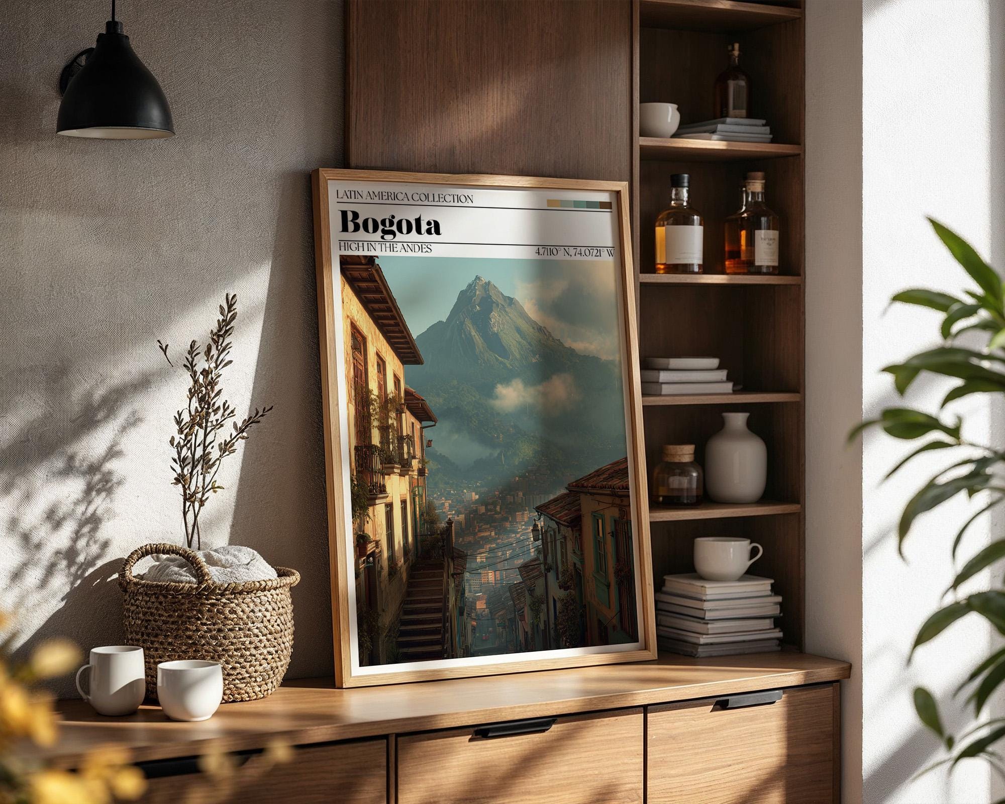 Bogota Colombia Travel Poster – Andean Capital Art Print