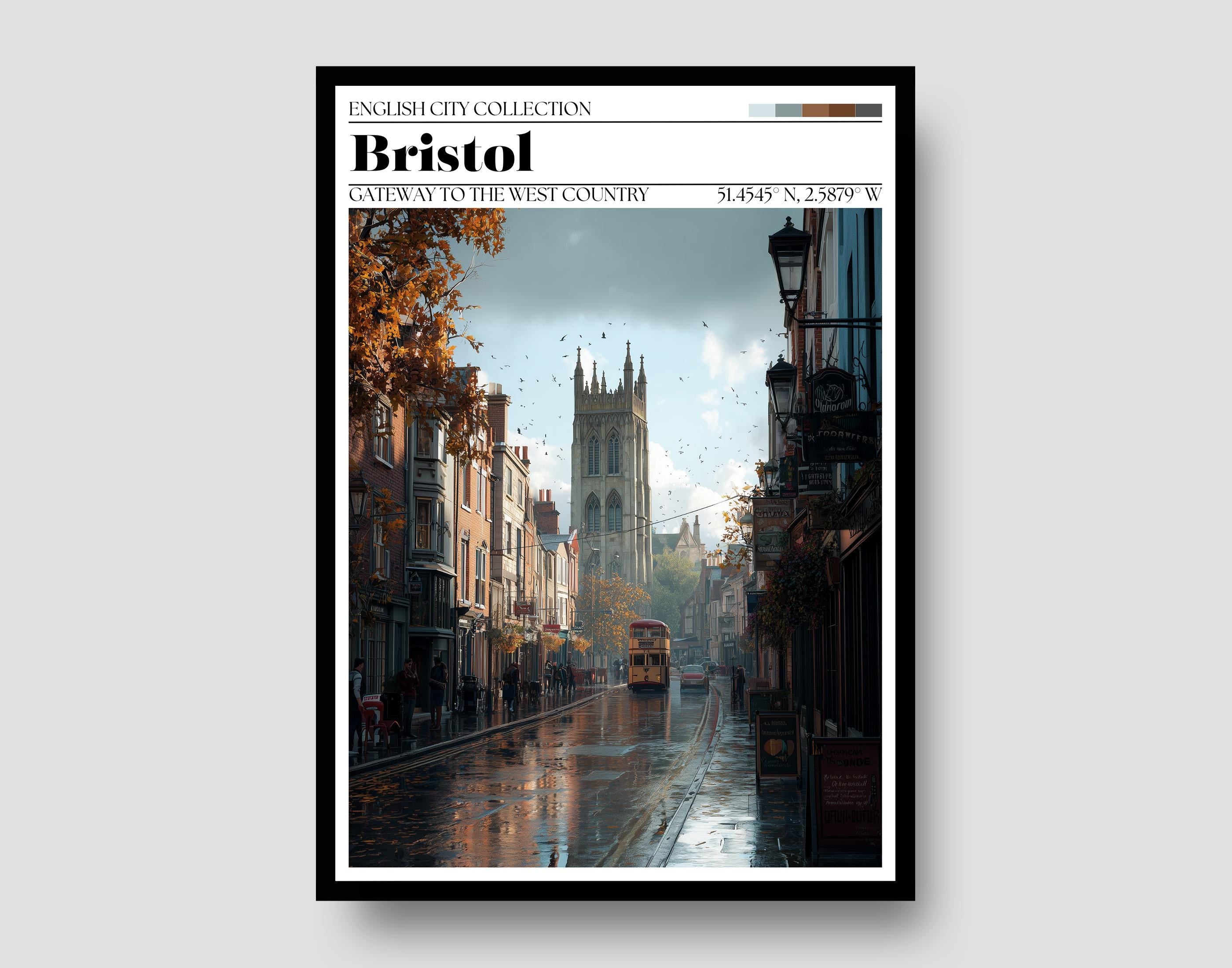Bristol Poster – Bristol, English Travel Wall Art Print