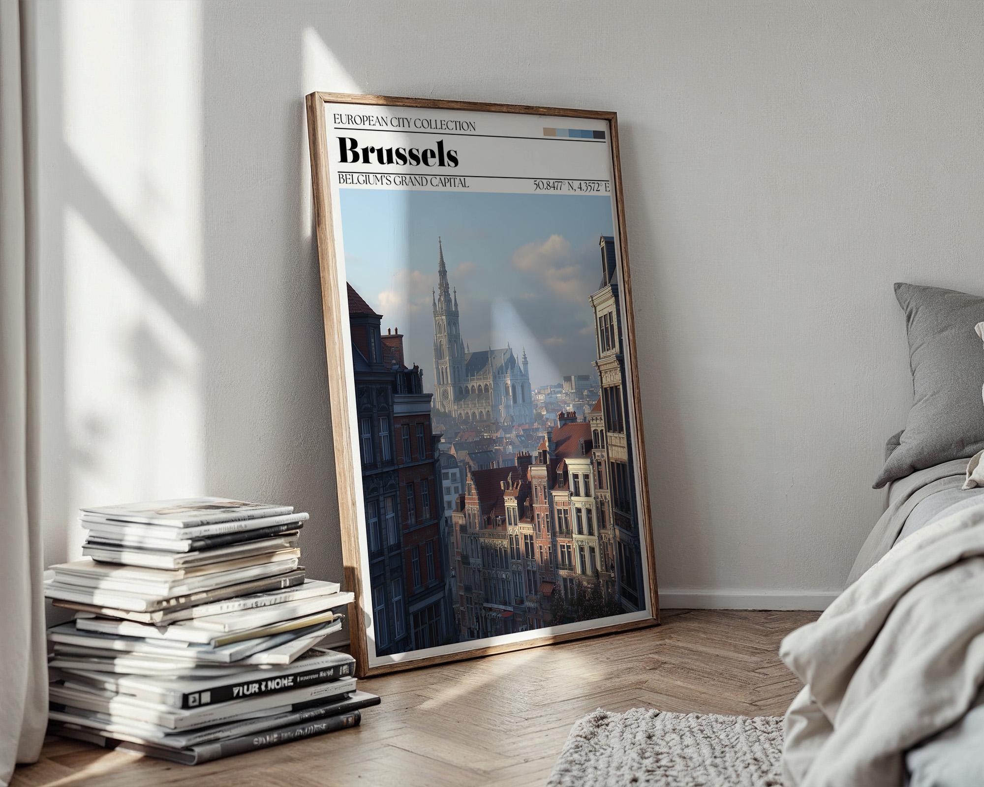 Brussels, Belgium Poster - Brussels Travel Wall Art Print