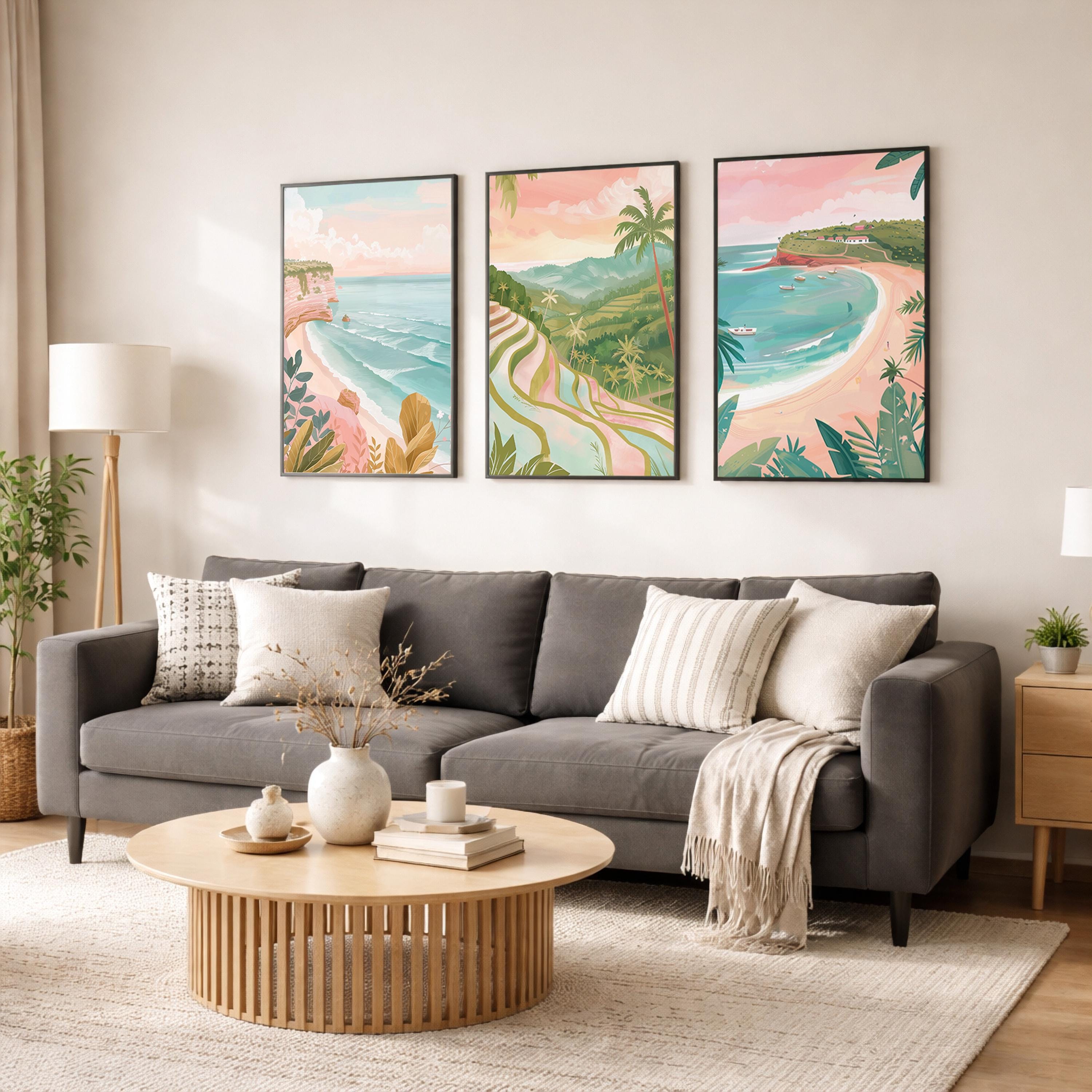 Bali Set of 3 Posters - Bali Landscape Wall Art Prints - Travel Wall Art