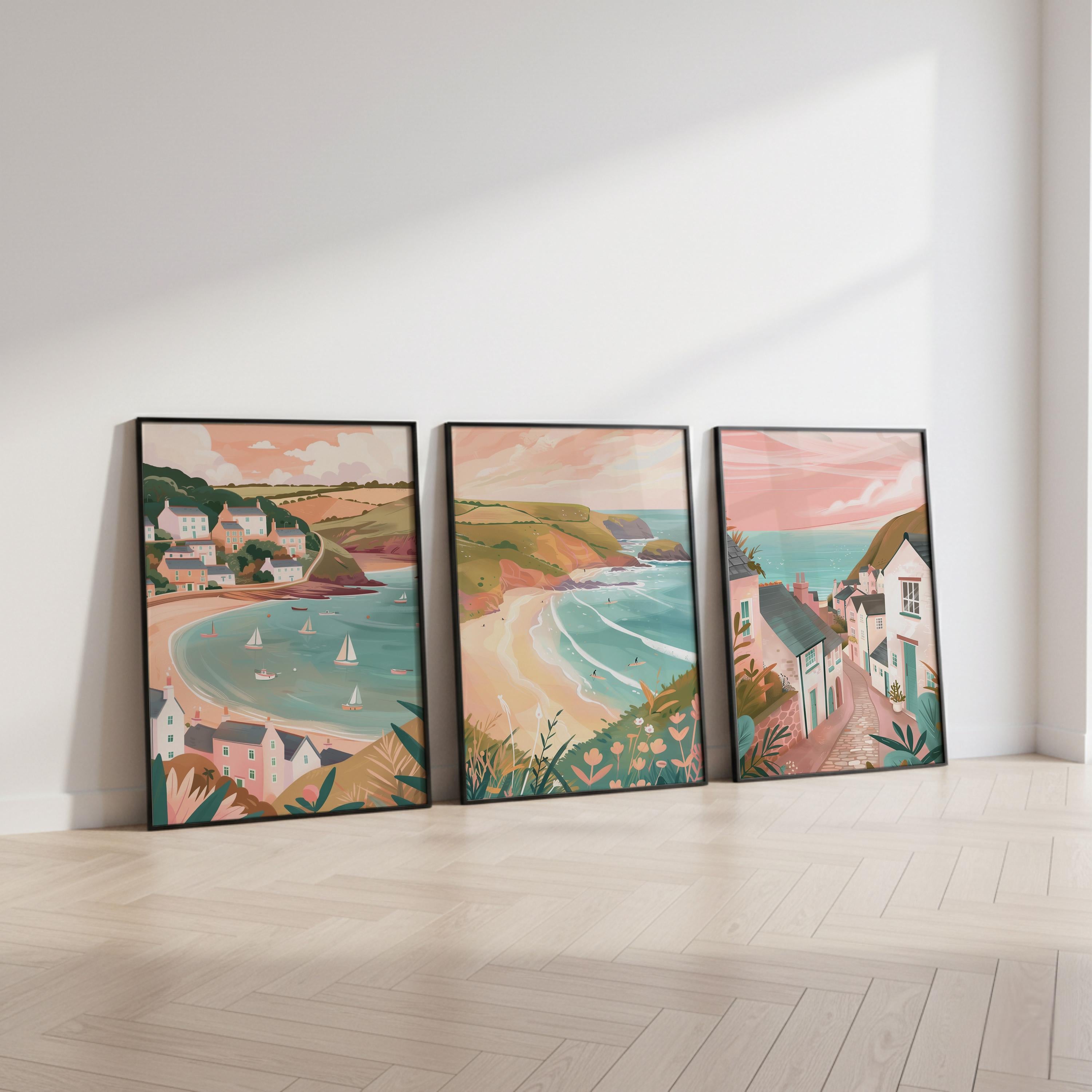Devon Set Of 3 Posters - Devon Wall Art Prints - Travel Wall Art