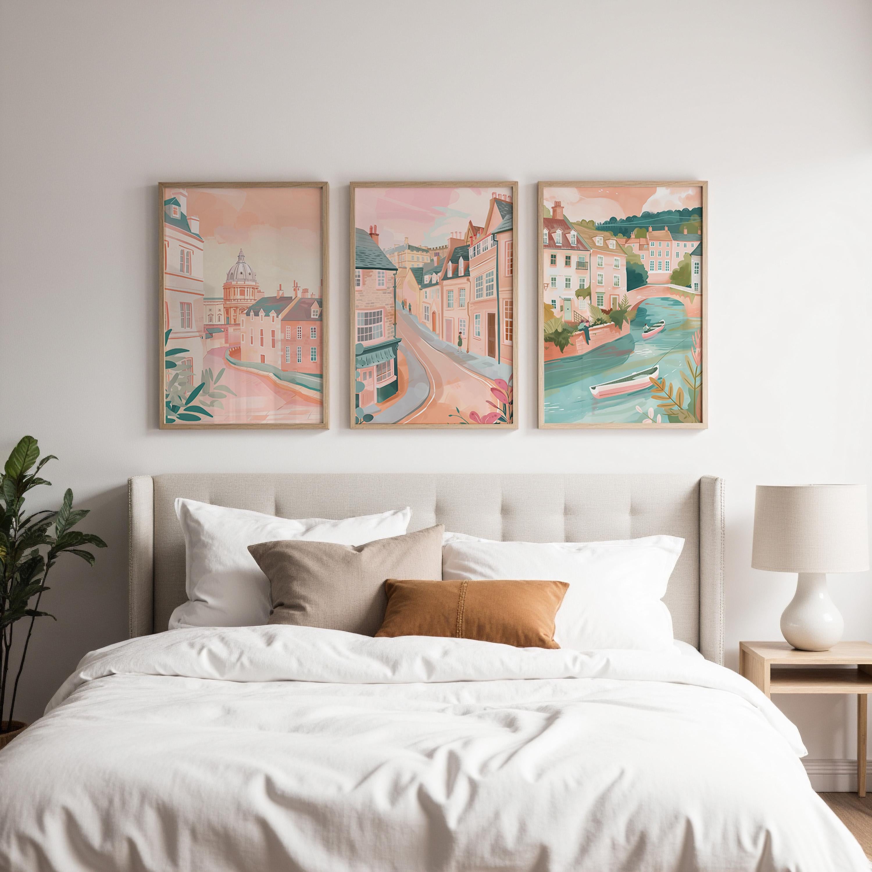 Oxford Set Of 3 Posters - Oxford Cityscape Wall Art - Travel Wall Art