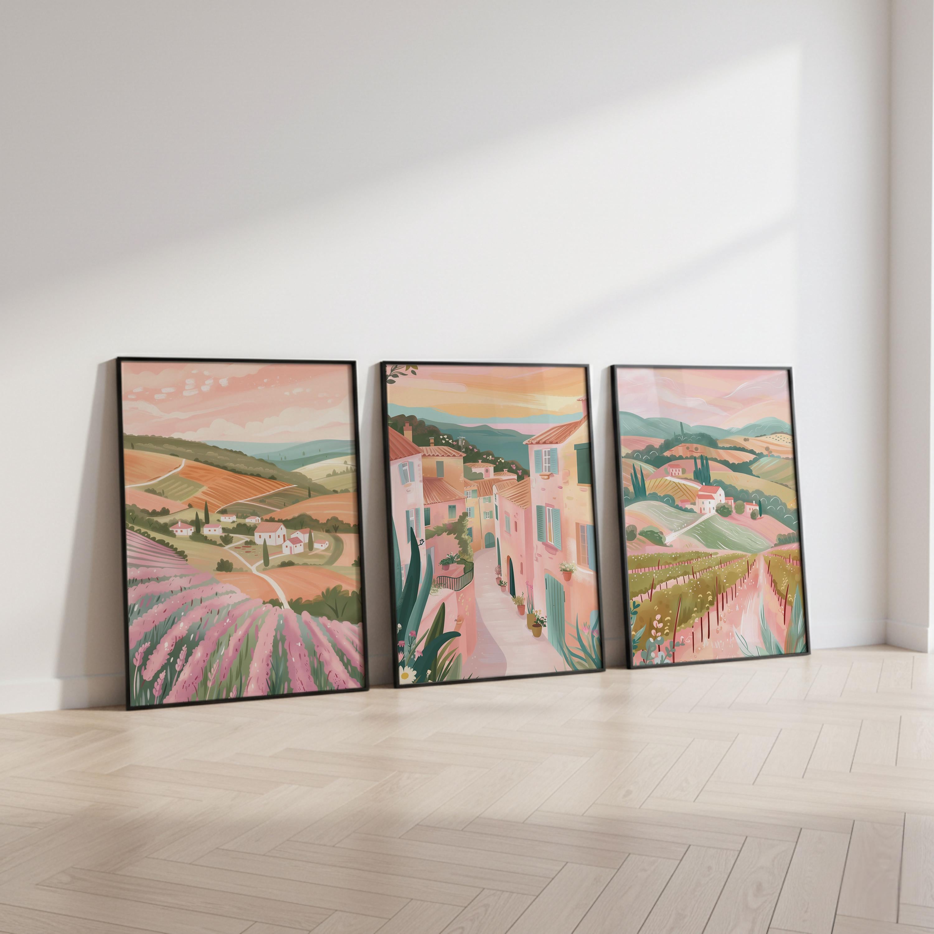 Provence Set Of 3 Posters - French Wall Art Prints - Travel Wall Art