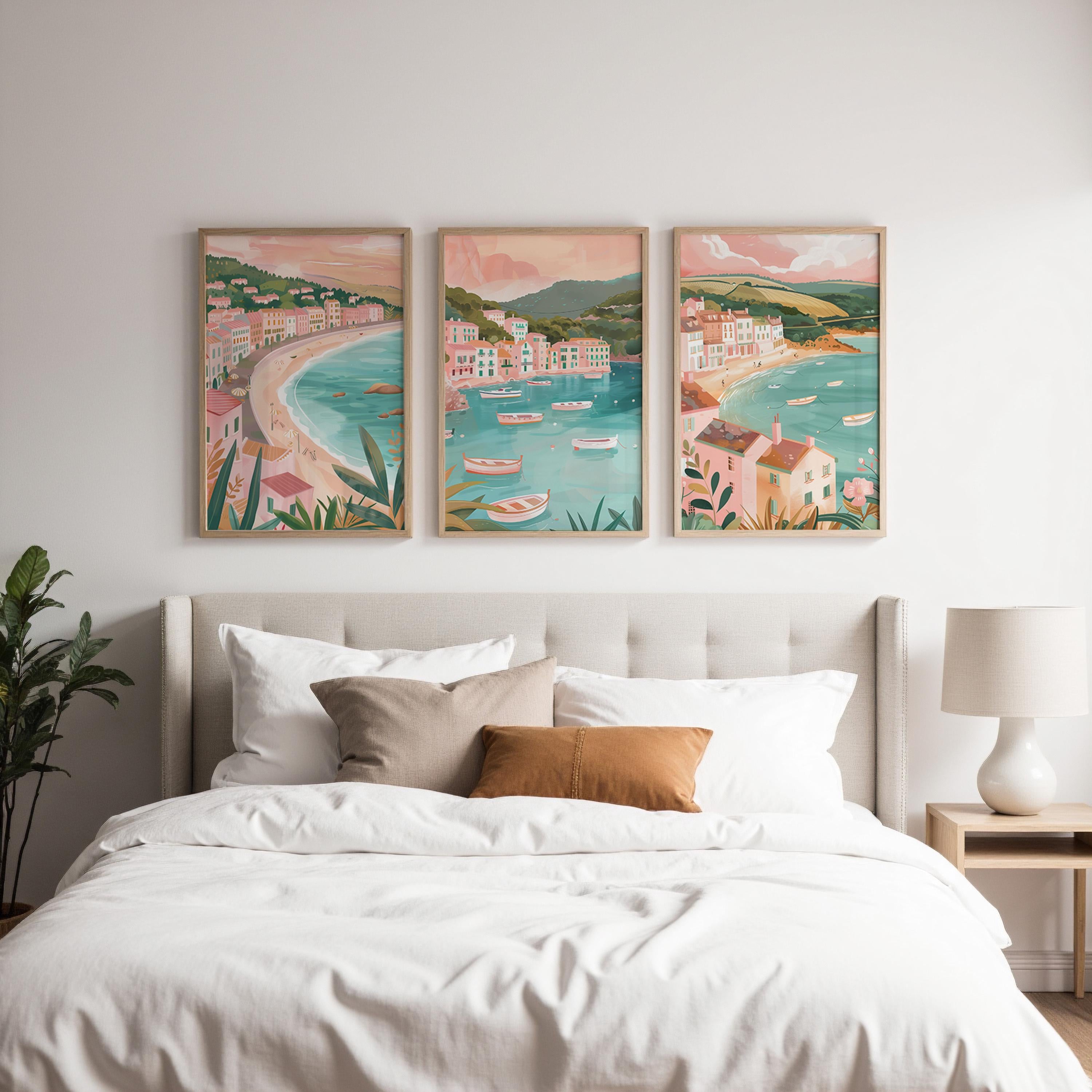 French Riviera Set Of 3 Posters - Southern France Wall Art Prints - Travel Wall Art