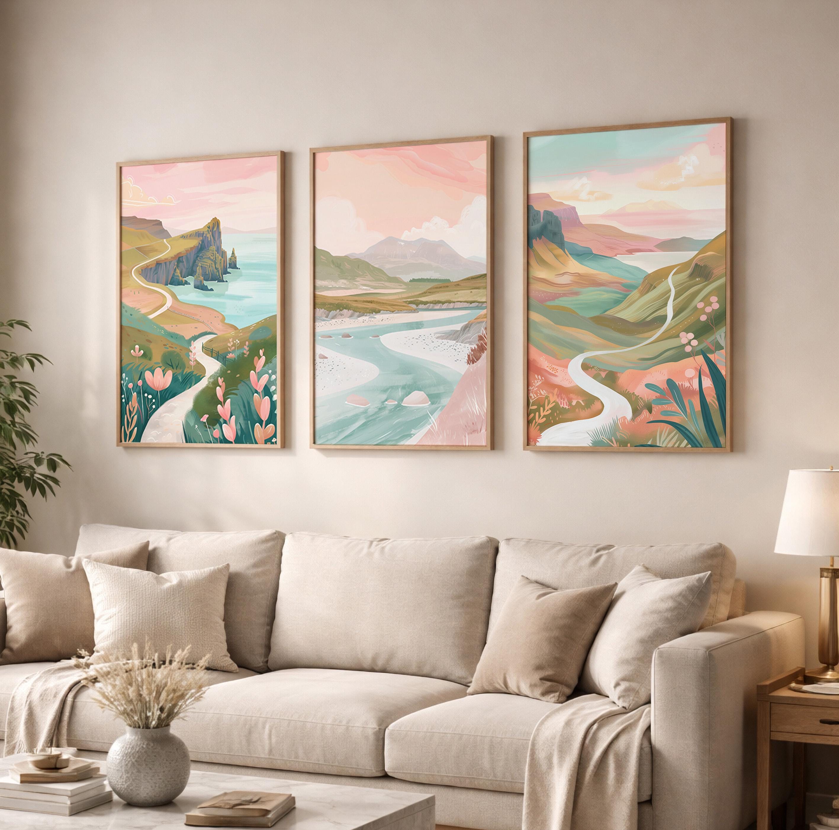 Isle Of Skye Set Of 3 Posters - Scottish Highlands Wall Art Prints - Travel Wall Art