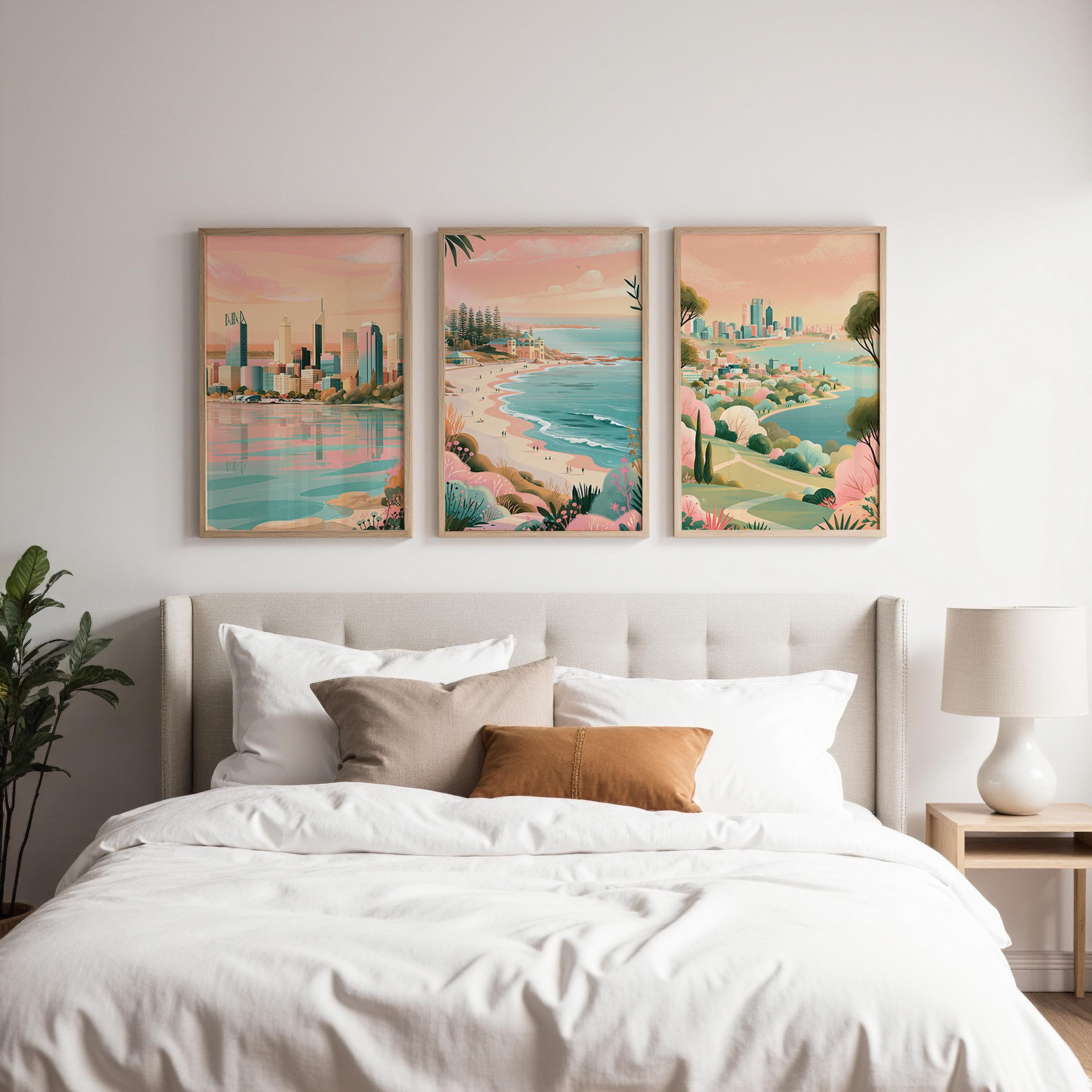 Perth Set Of 3 Poster Set - Western Australia Wall Art Prints - Travel Wall Art