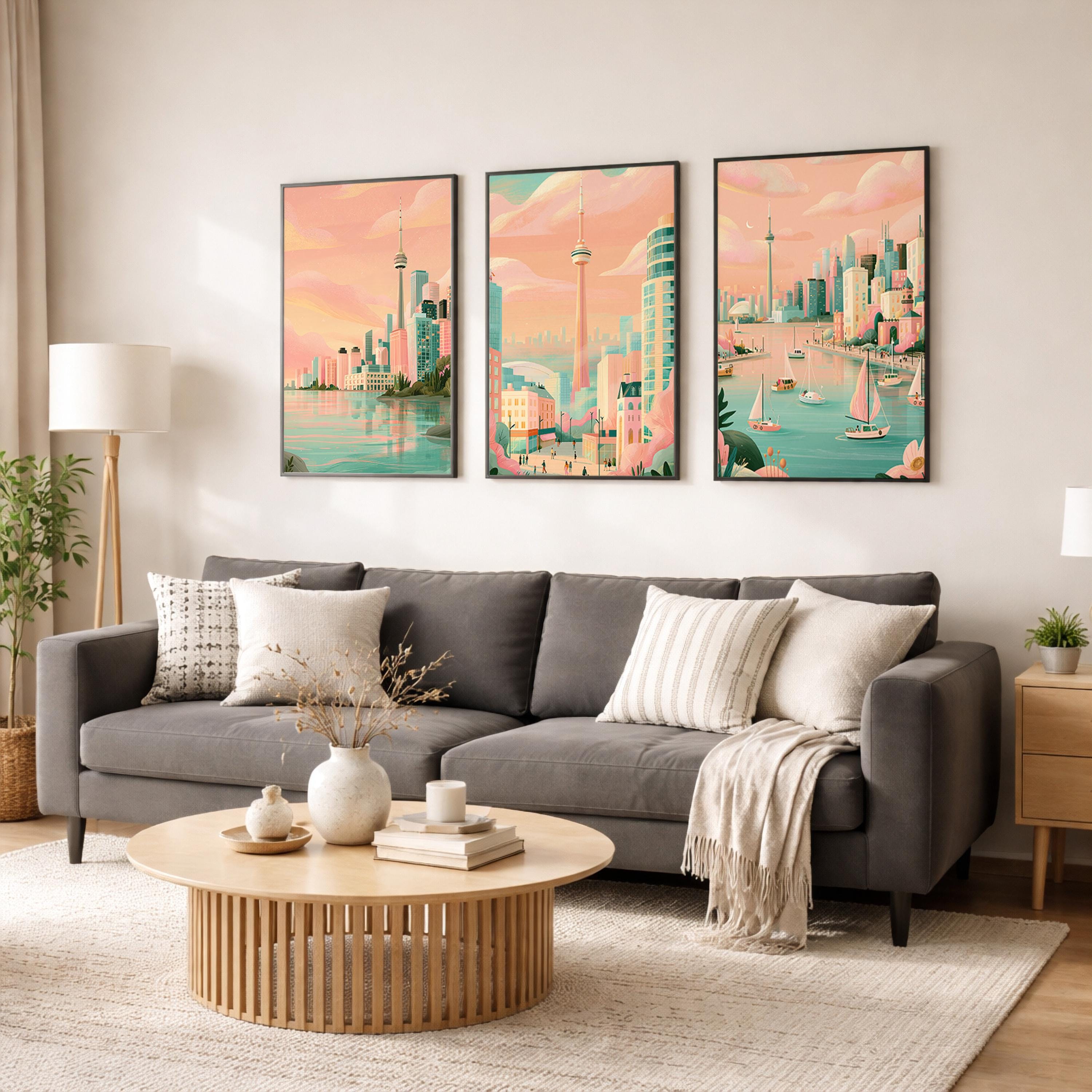 Toronto Set Of 3 Posters - Canadian Wall Art Prints - Travel Wall Art