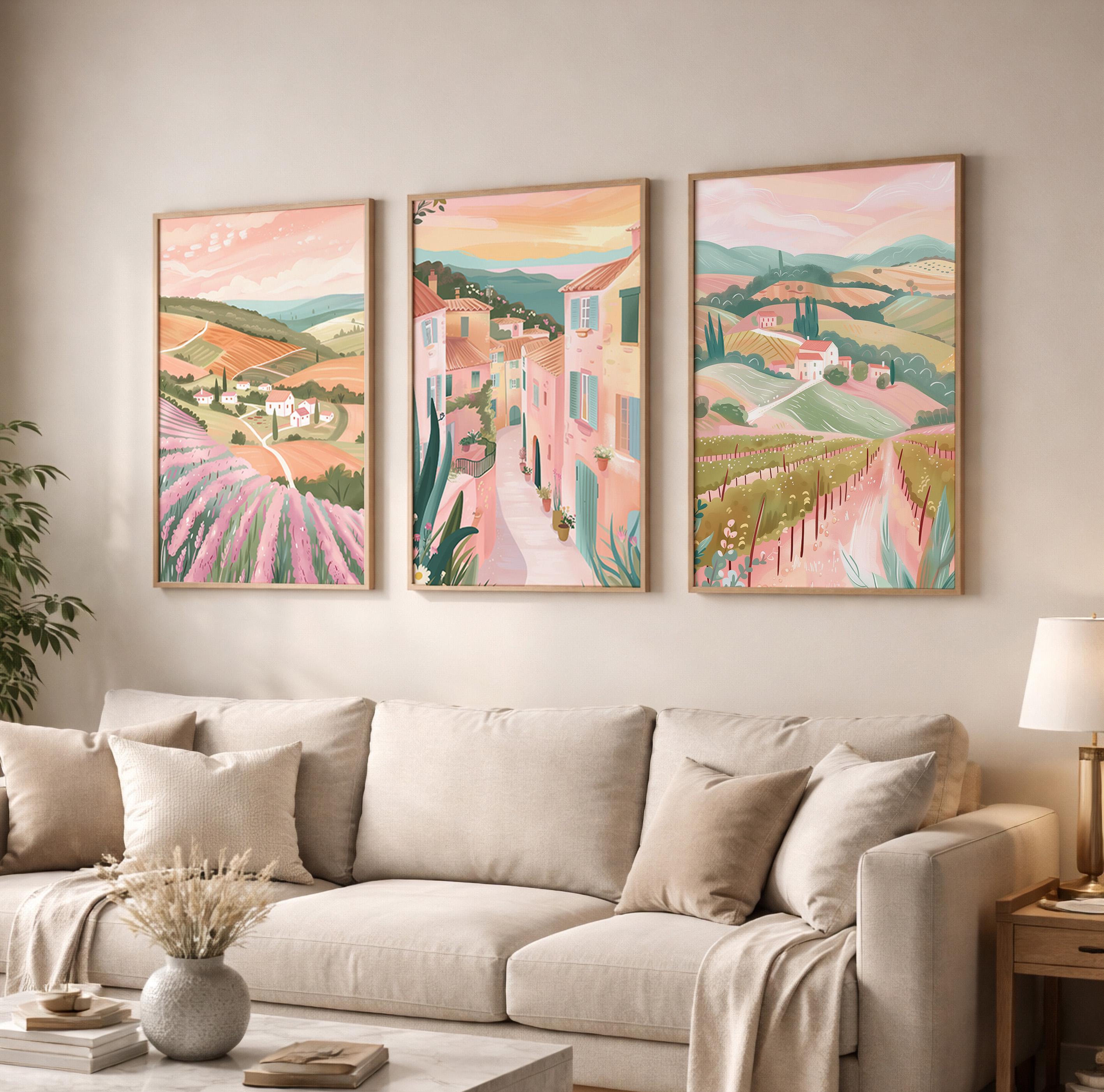 Provence Set Of 3 Posters - French Wall Art Prints - Travel Wall Art