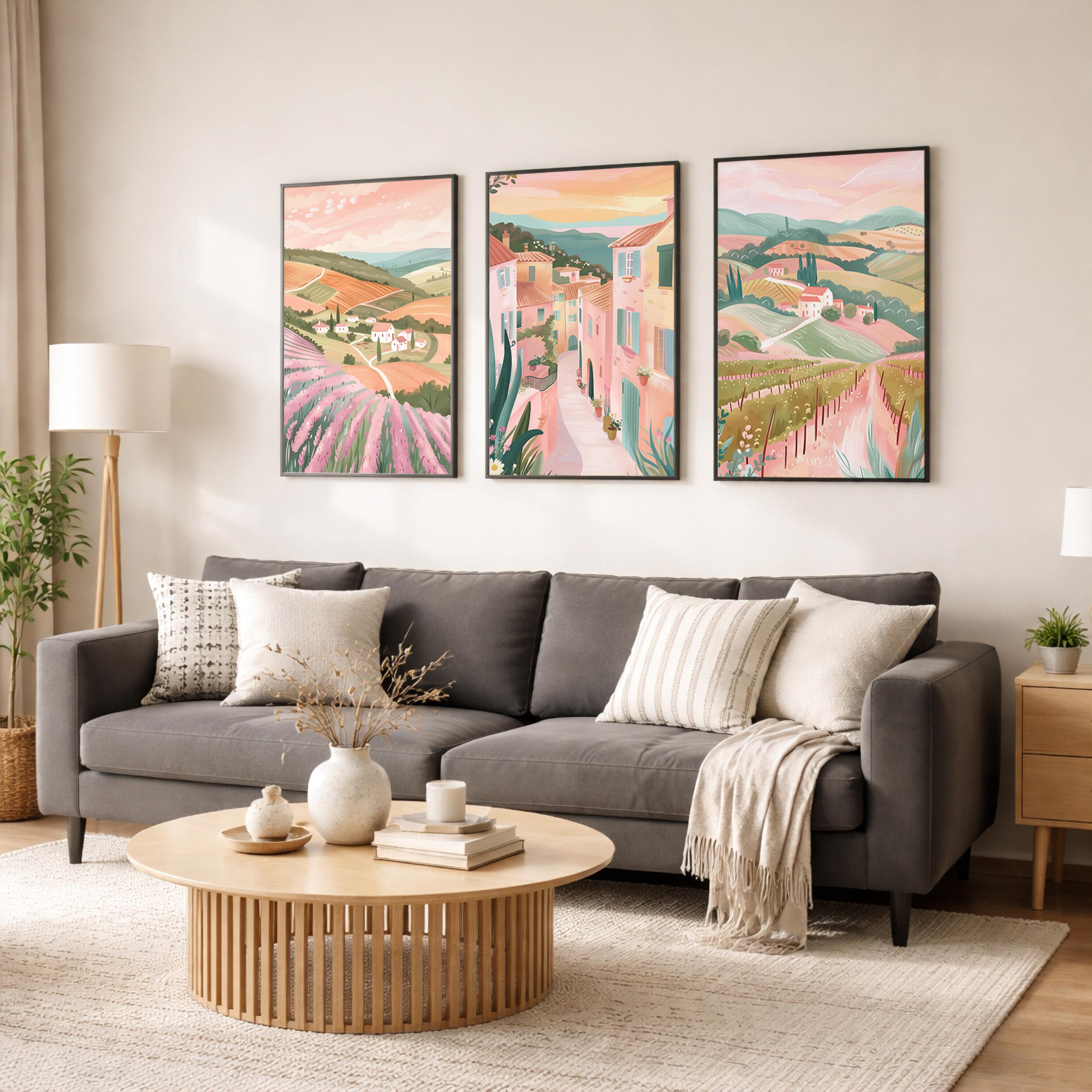 Provence Set Of 3 Posters - French Wall Art Prints - Travel Wall Art