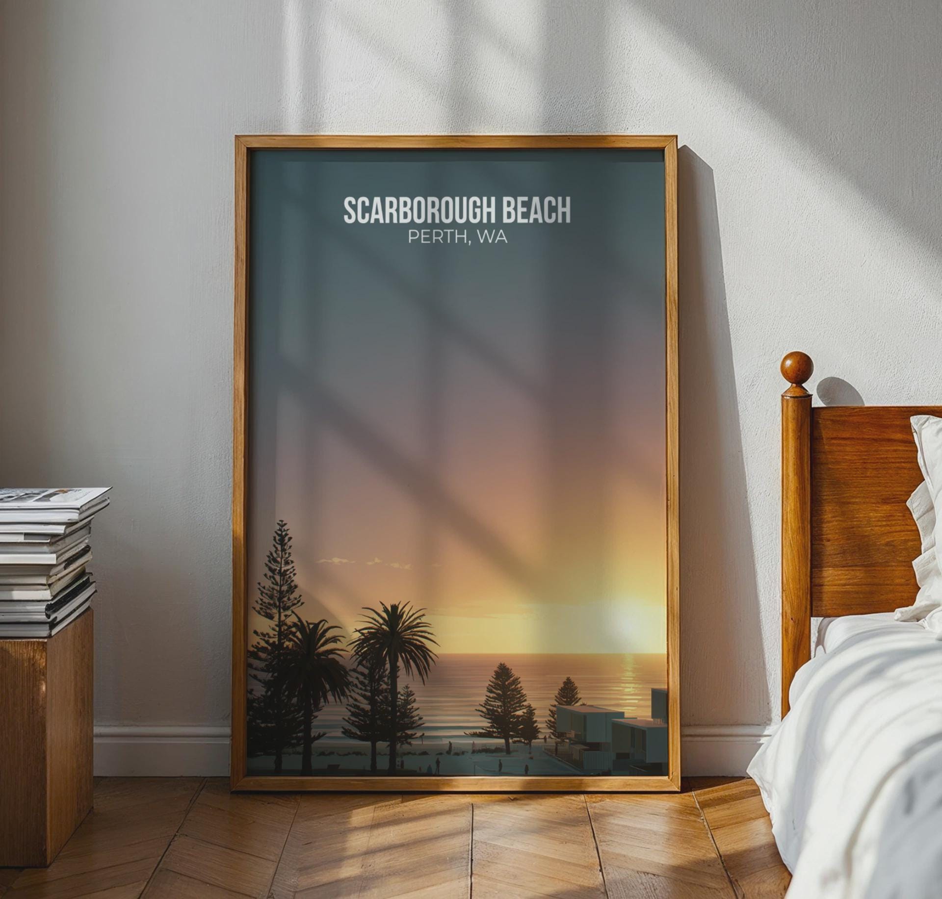 Scarborough Beach Perth WA Print Poster Wall Art - Travel Wall Art