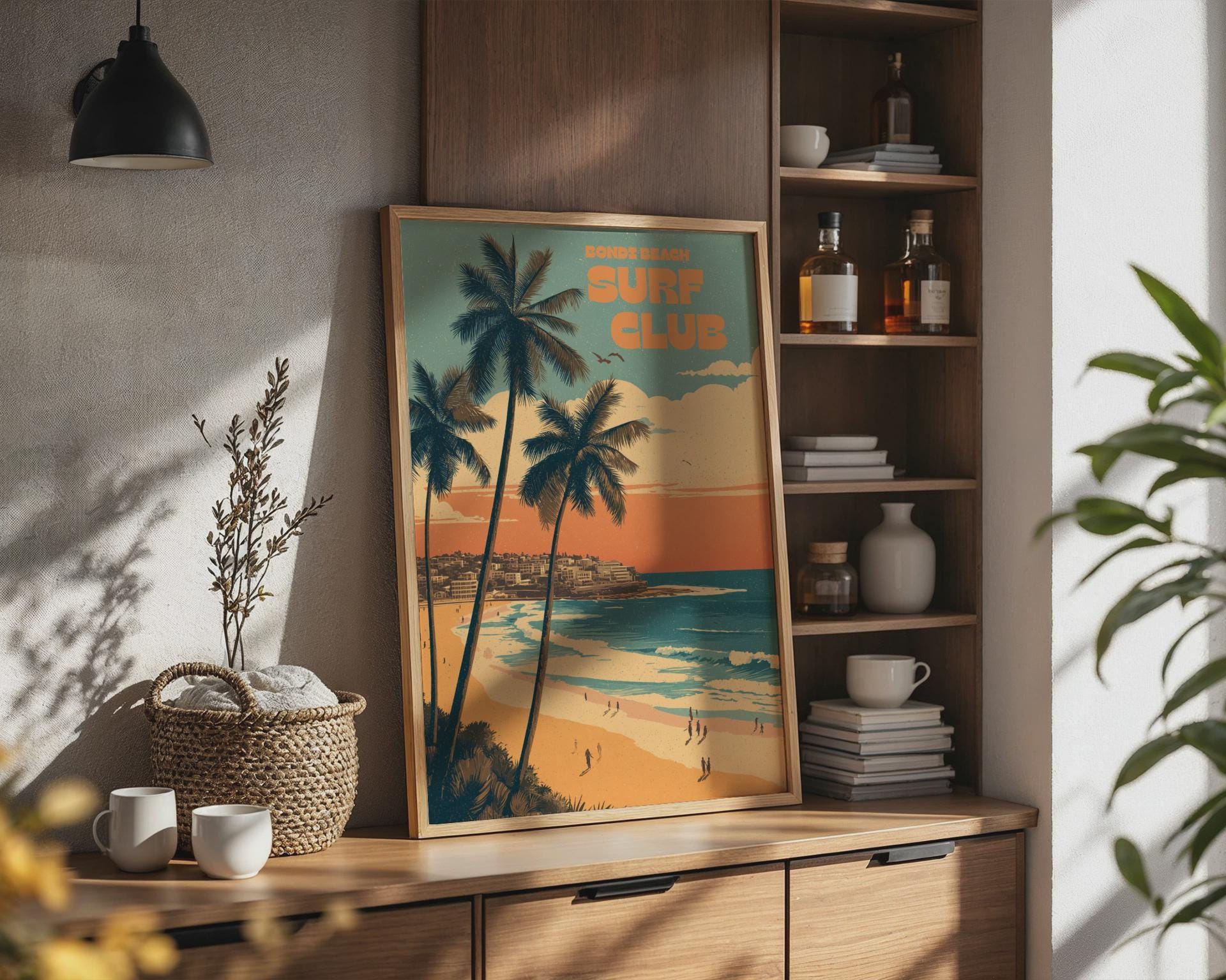 Bondi Beach Surf Club Poster Wall Art - Travel Wall Art