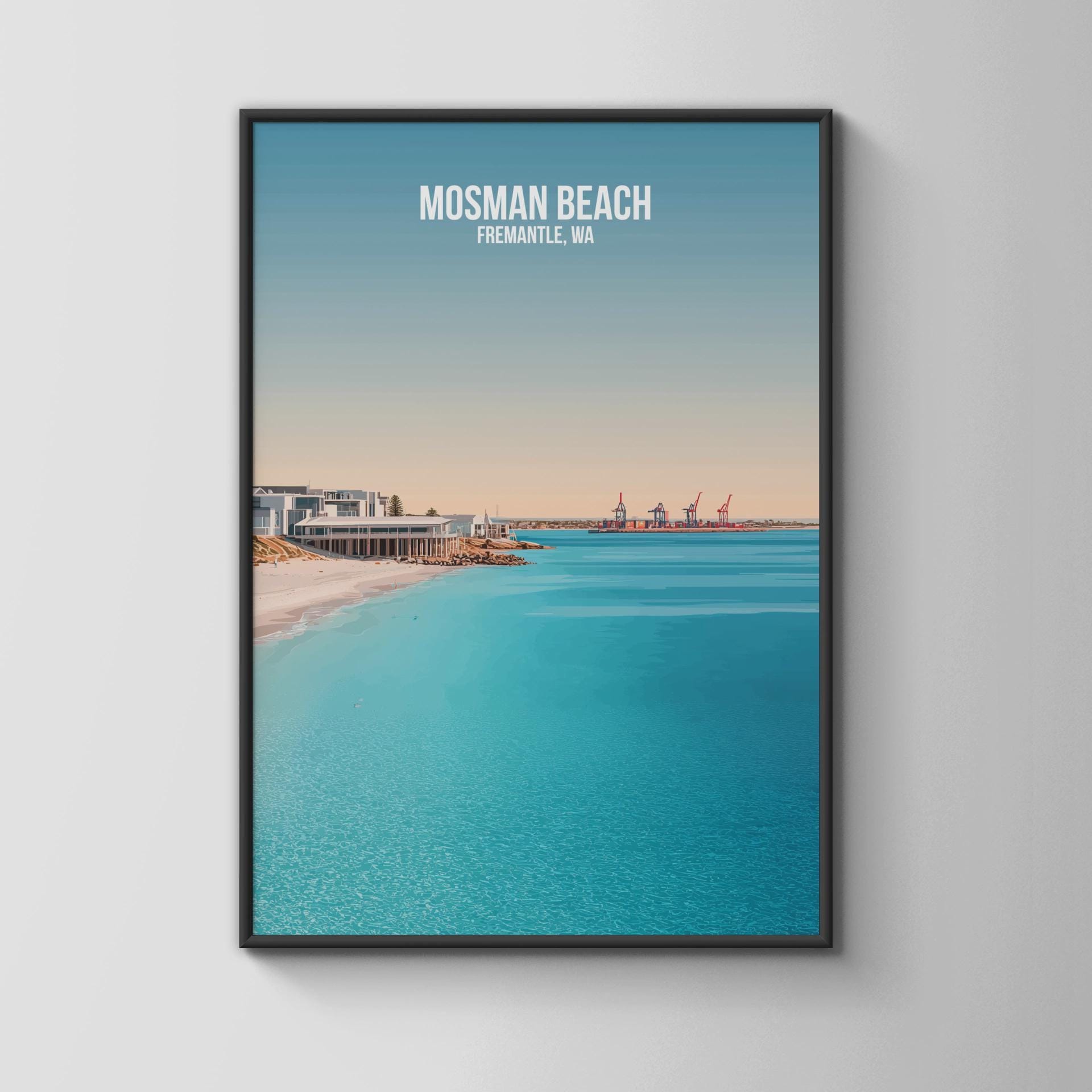 Mosman Beach Fremantle WA Print Wall Art Coastal Scene - Travel Wall Art