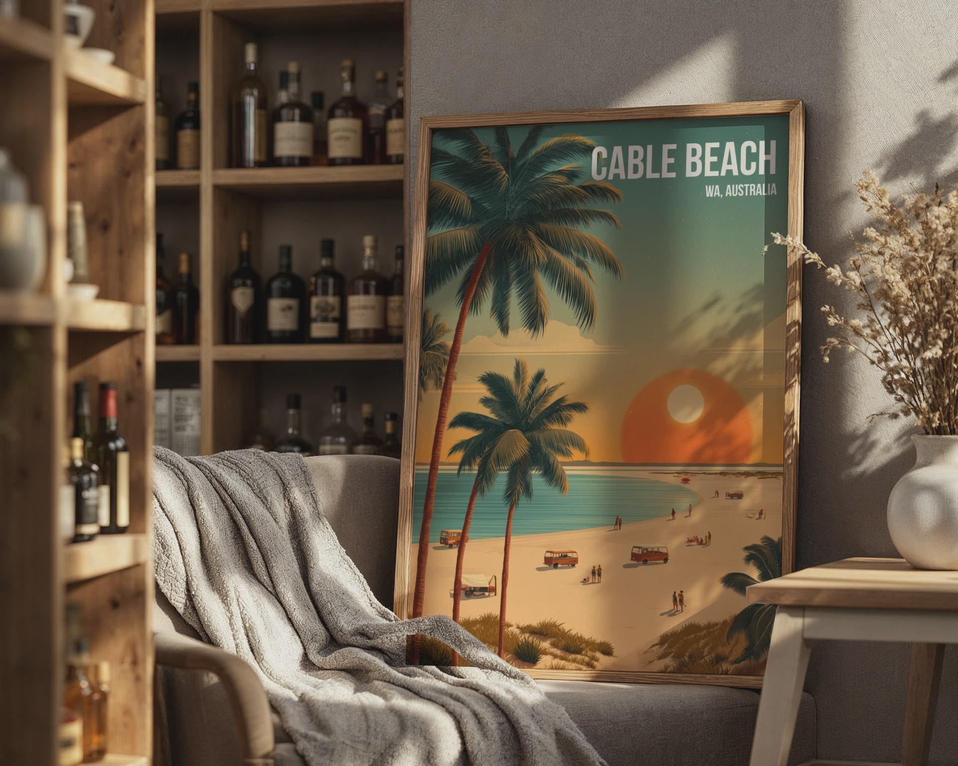 Cable Beach Wall Art Print Australia Sunset Landscape - Travel Wall Art