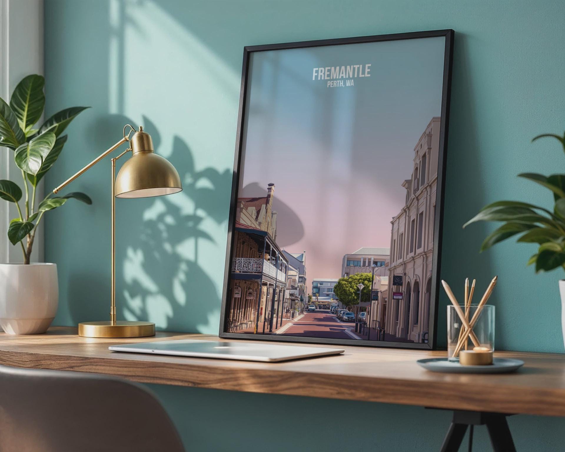 Fremantle Perth WA Travel Poster Art Print - Travel Wall Art