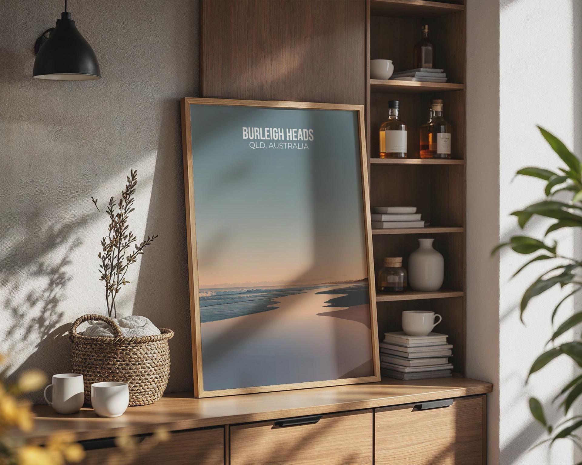 Burleigh Heads Wall Art Print Australian Coastal Landscape - Travel Wall Art