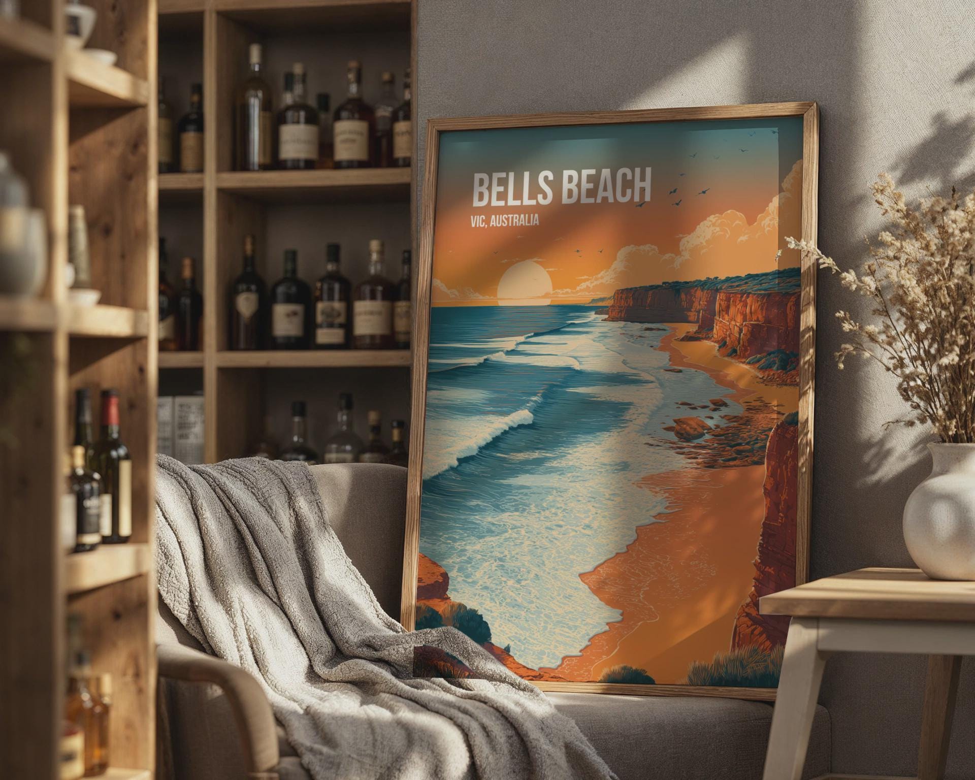 Bells Beach VIC Australia Poster Wall Art Print - Travel Wall Art
