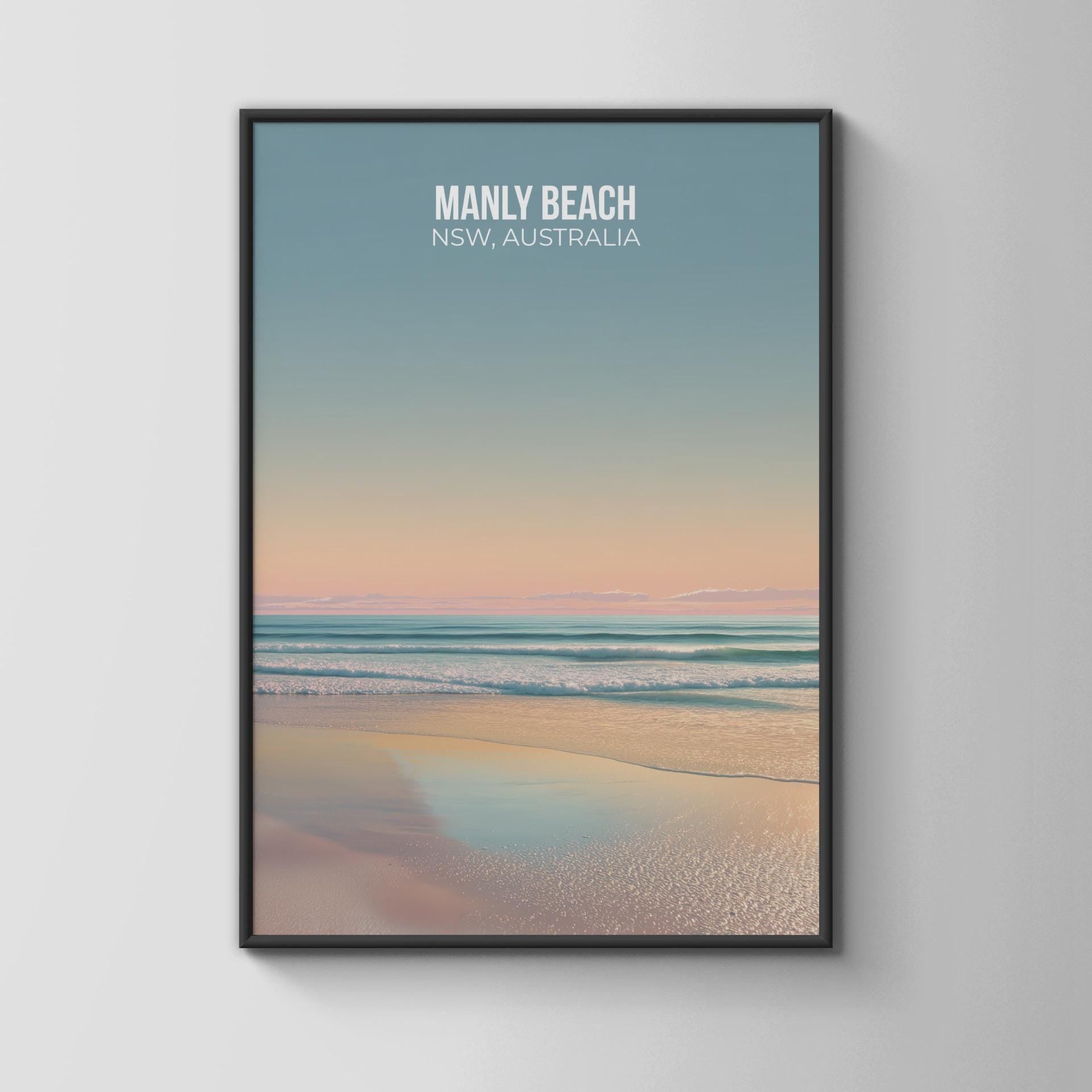 Manly Beach NSW Wall Art Poster Print - Travel Wall Art