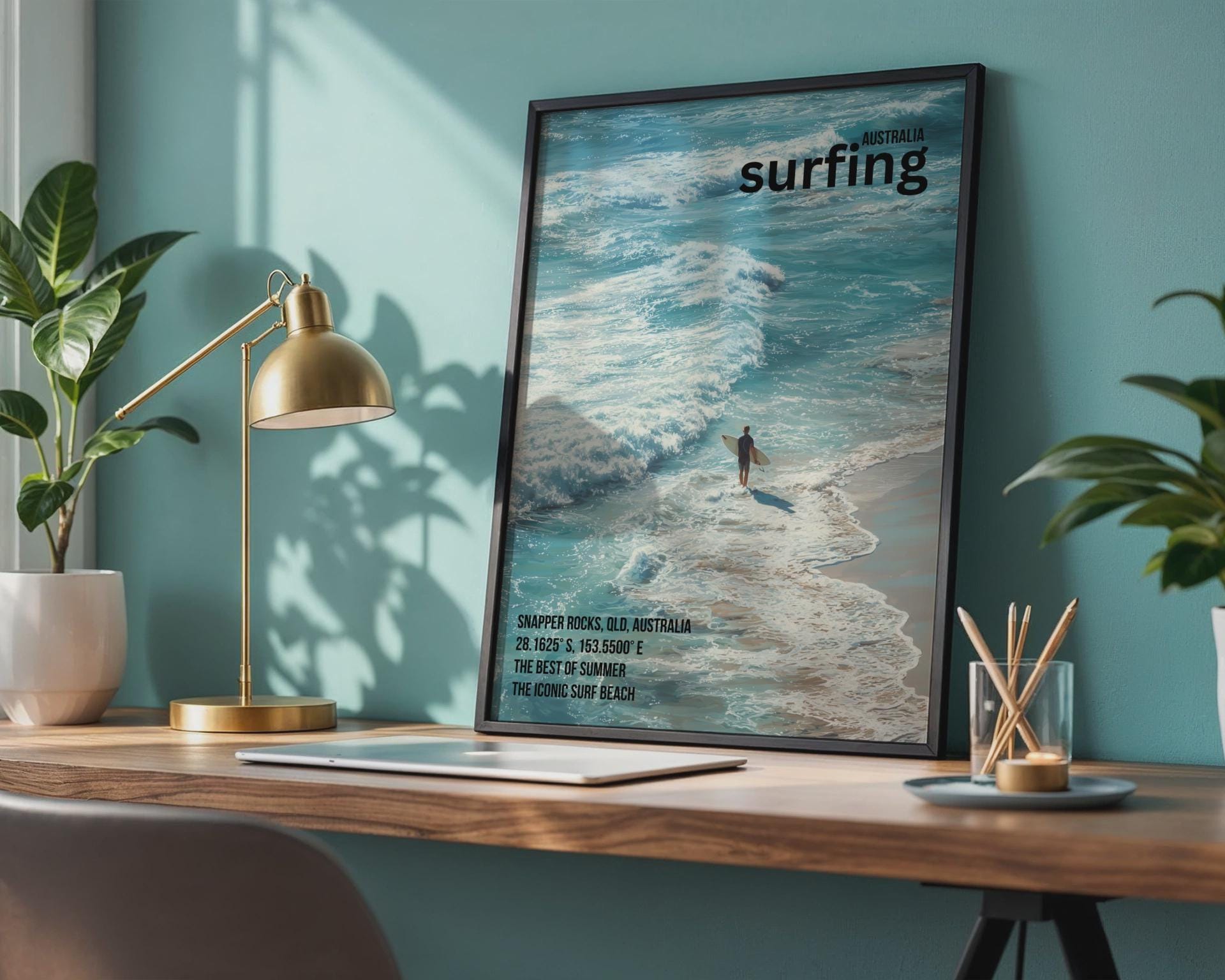 Surfing Wall Art Snapper Rocks Australia Print - Travel Wall Art