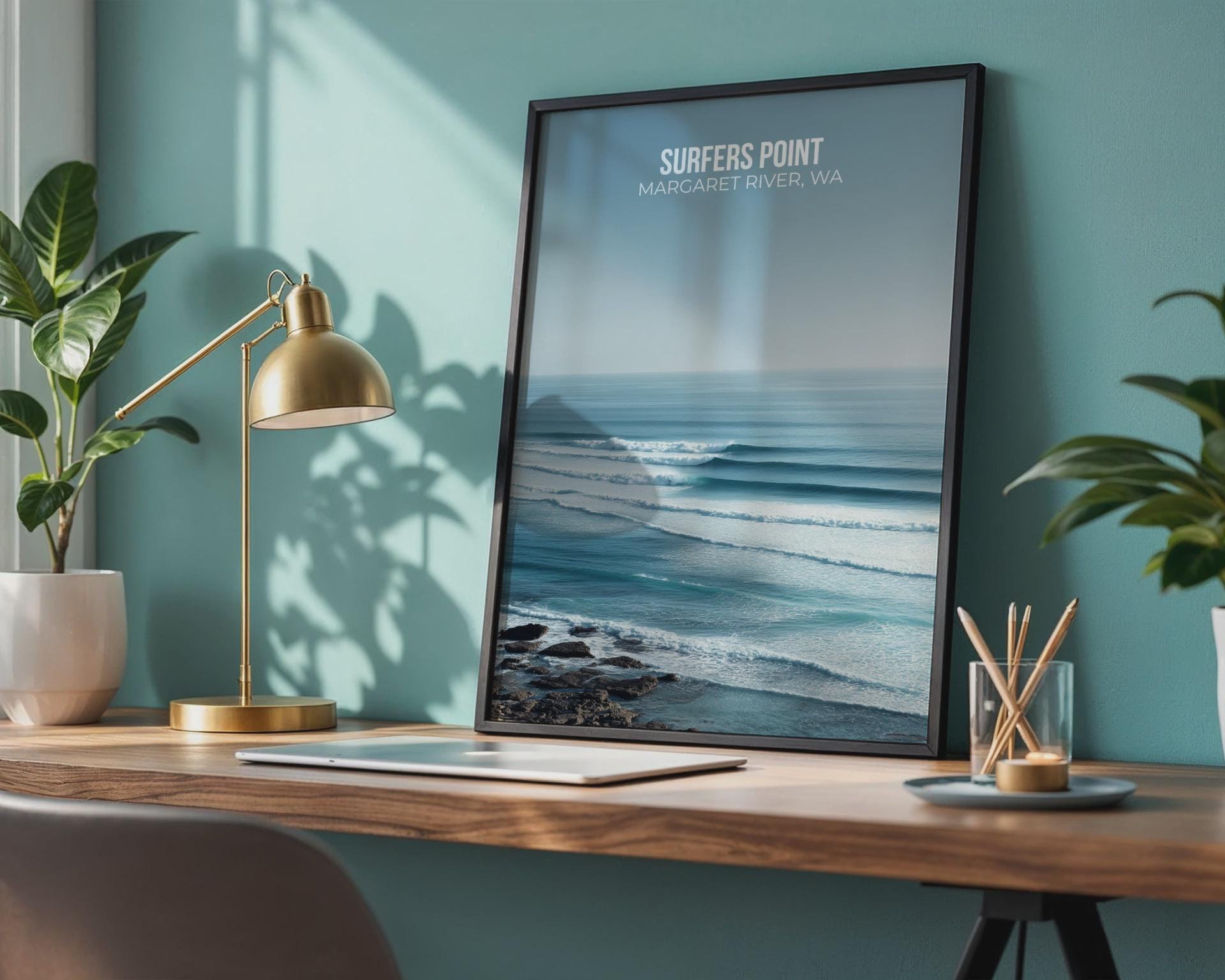 Surfers Point Wall Art Margaret River Waves Print Sea Beach Decor - Travel Wall Art