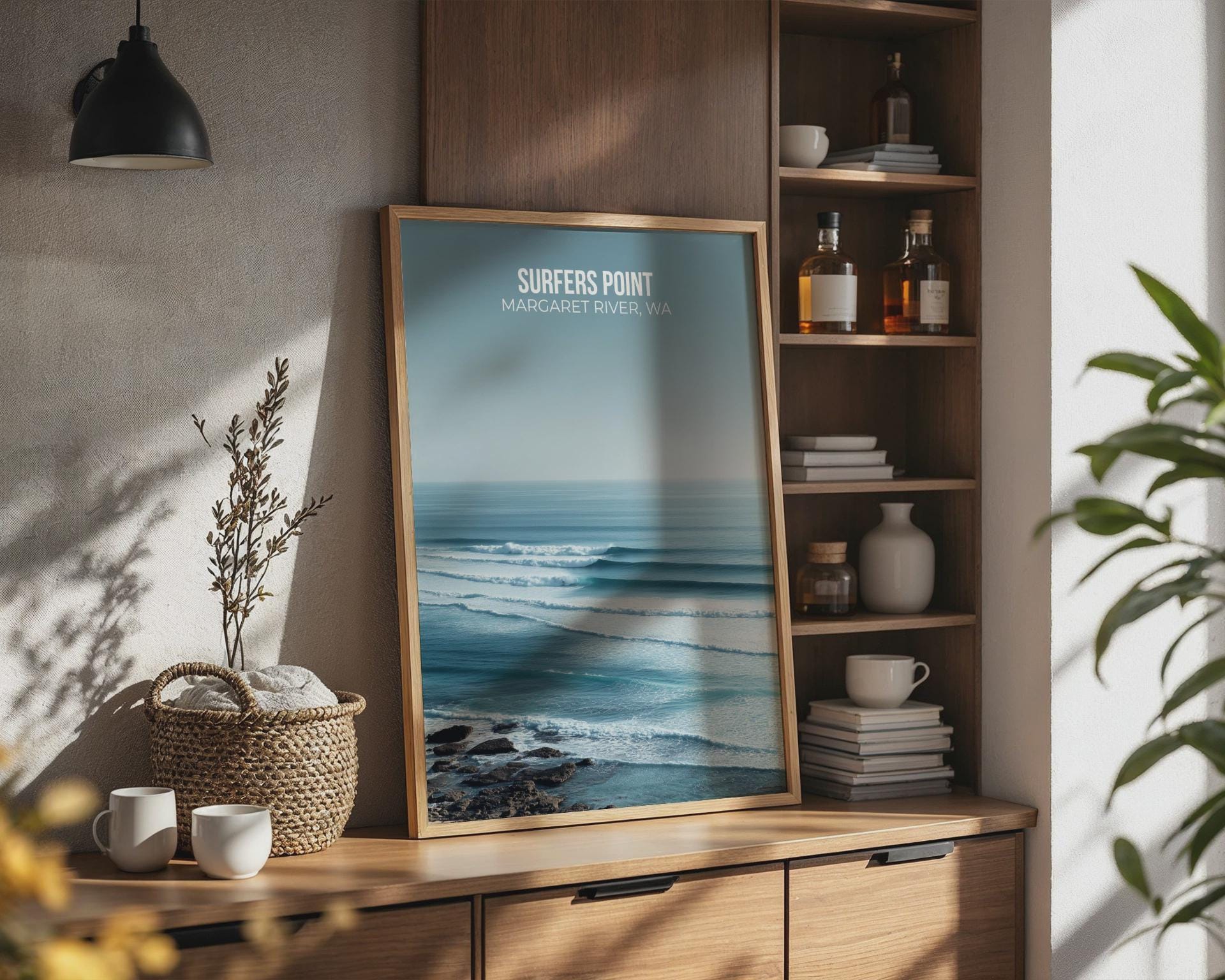 Surfers Point Wall Art Margaret River Waves Print Sea Beach Decor - Travel Wall Art