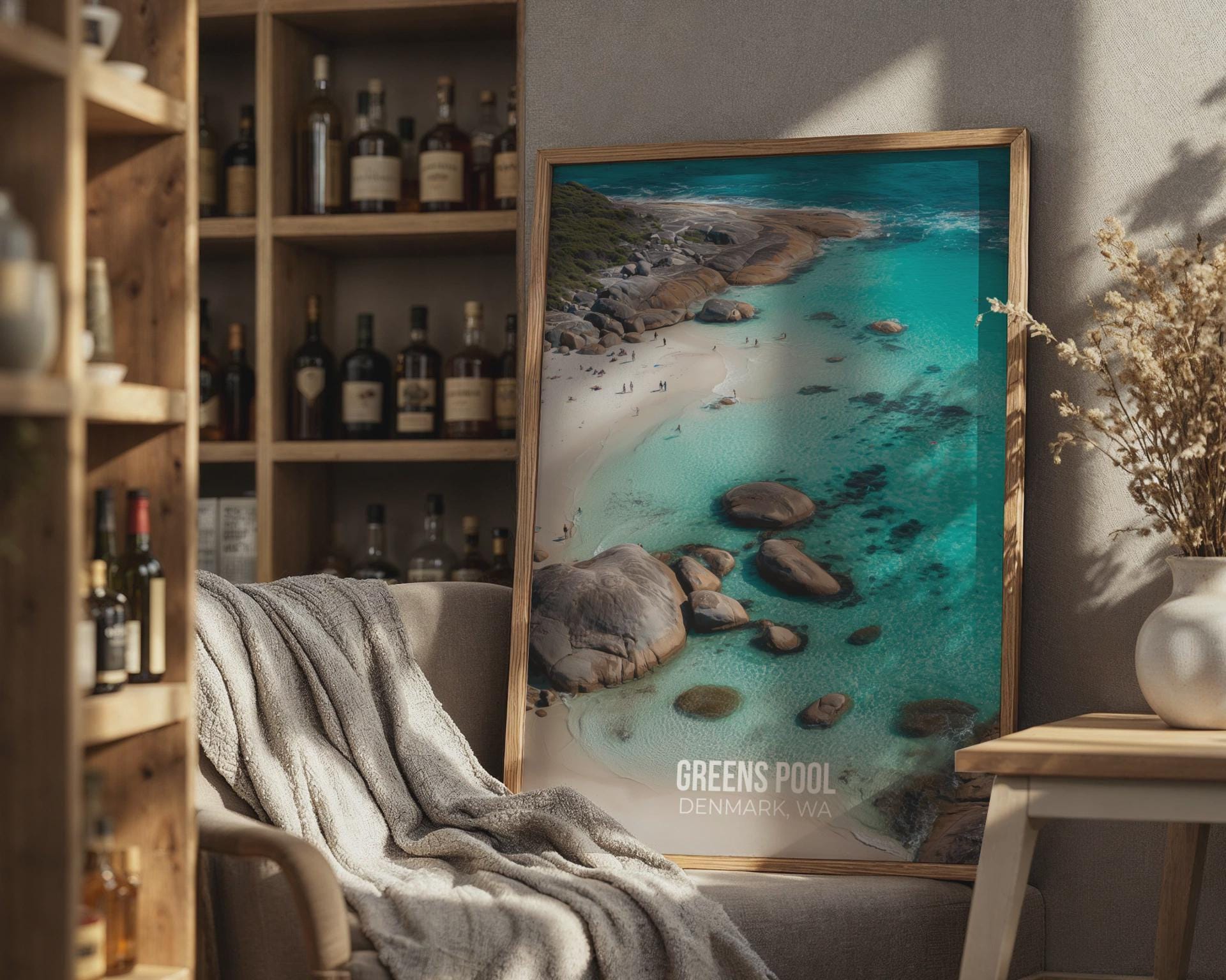 Greens Pool Denmark WA Poster Scenic Beach Art Print - Travel Wall Art
