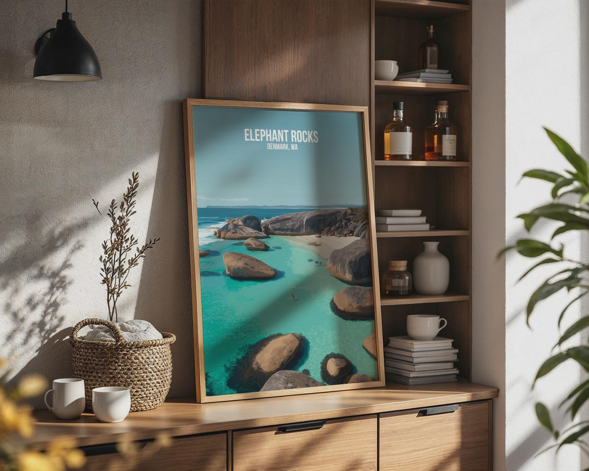 Elephant Rocks Denmark Wall Art Coastal Poster - Travel Wall Art