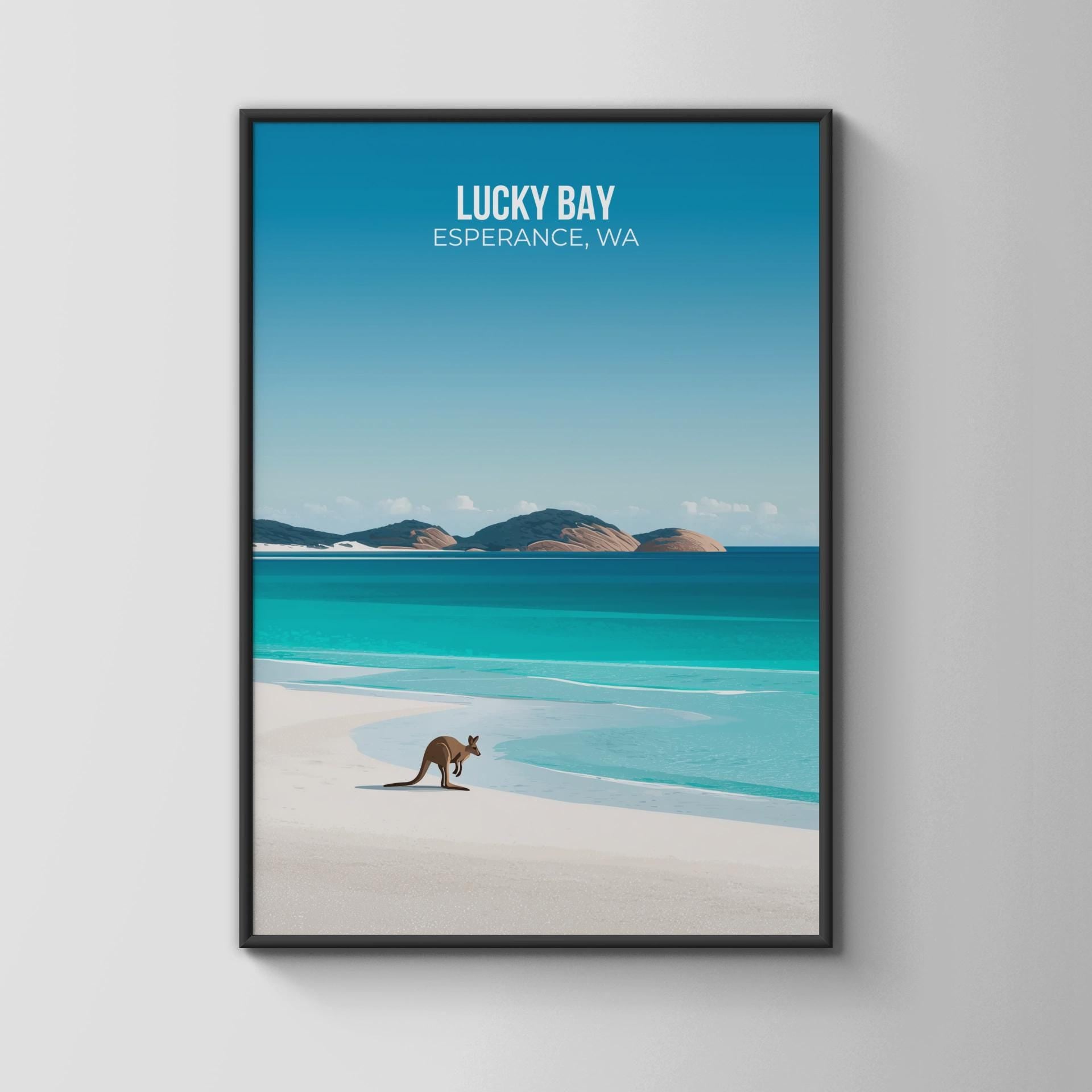 Lucky Bay Australia Wall Art Poster Print - Travel Wall Art