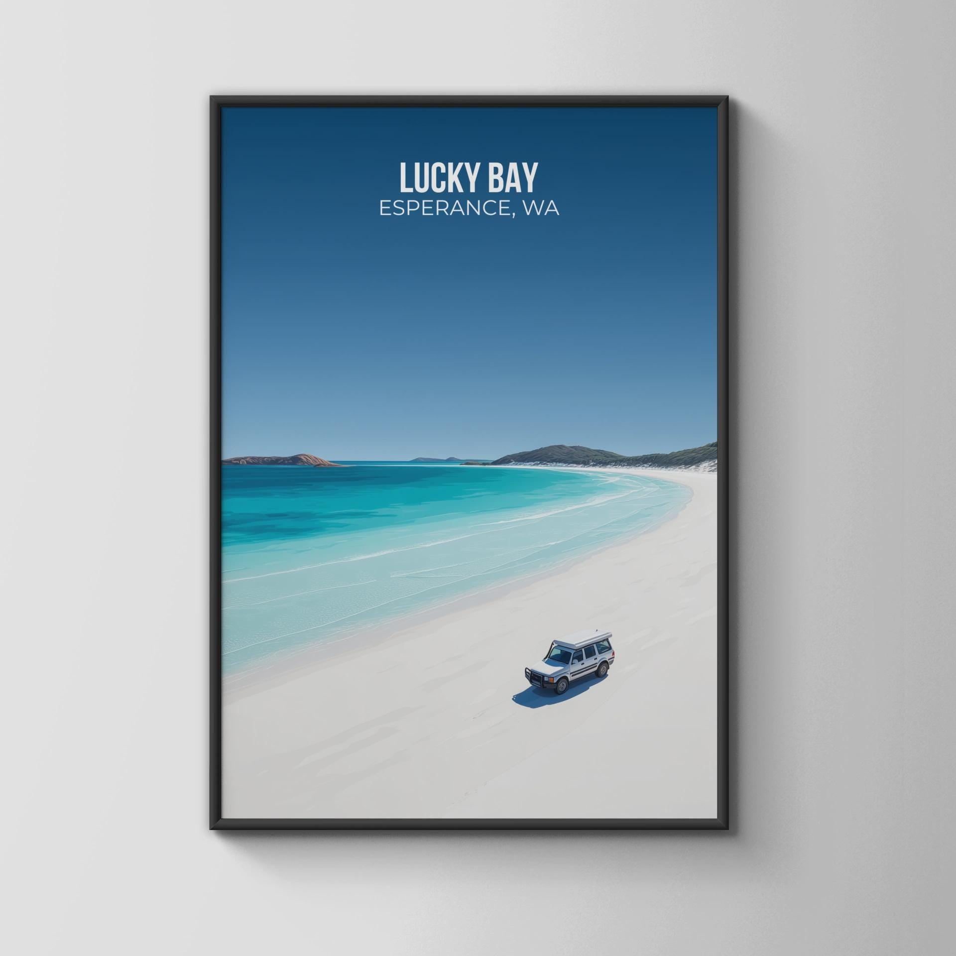 Lucky Bay Esperance WA Print Coastal Landscape Wall Art - Travel Wall Art