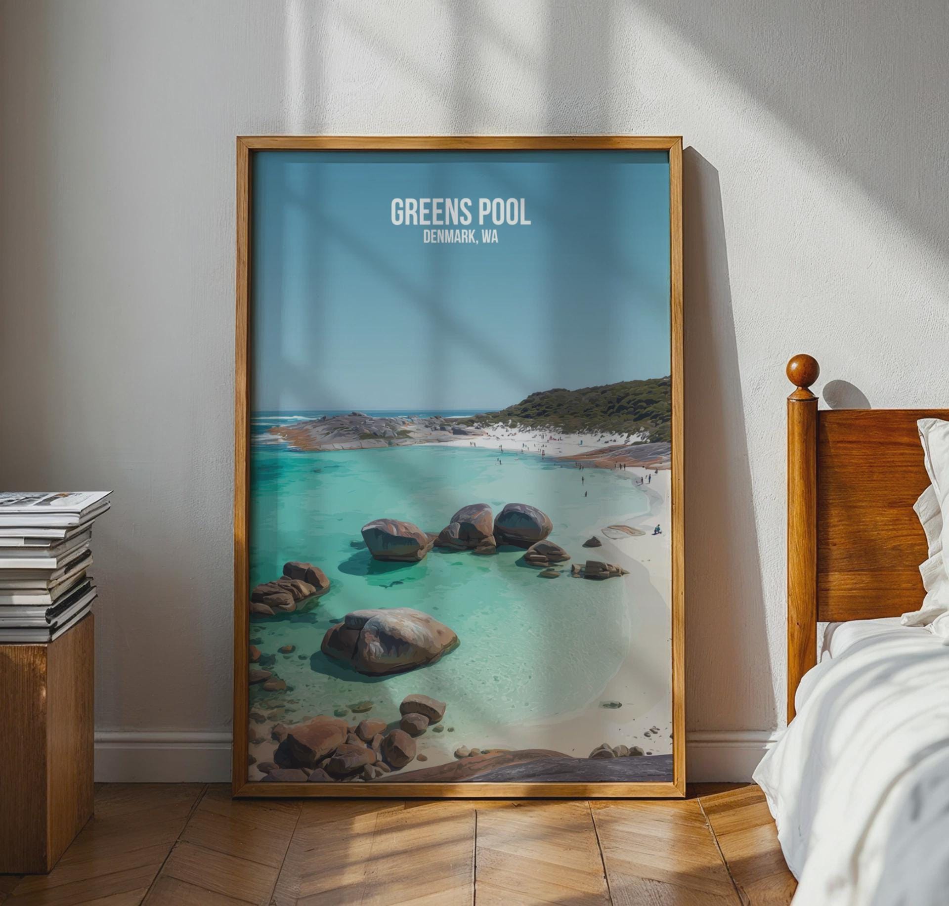Greens Pool Denmark WA Travel Poster Art Print - Travel Wall Art
