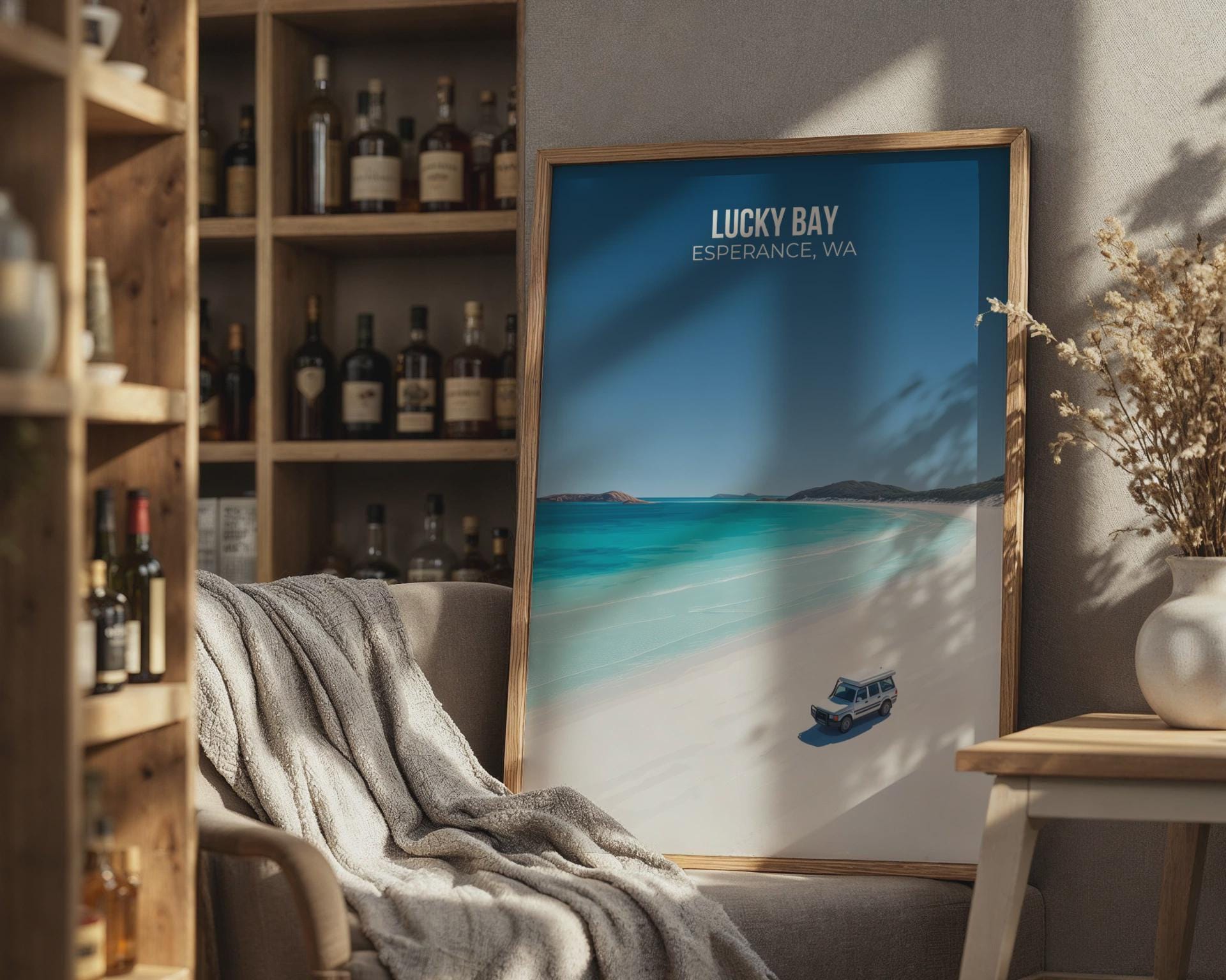 Lucky Bay Esperance WA Print Coastal Landscape Wall Art - Travel Wall Art