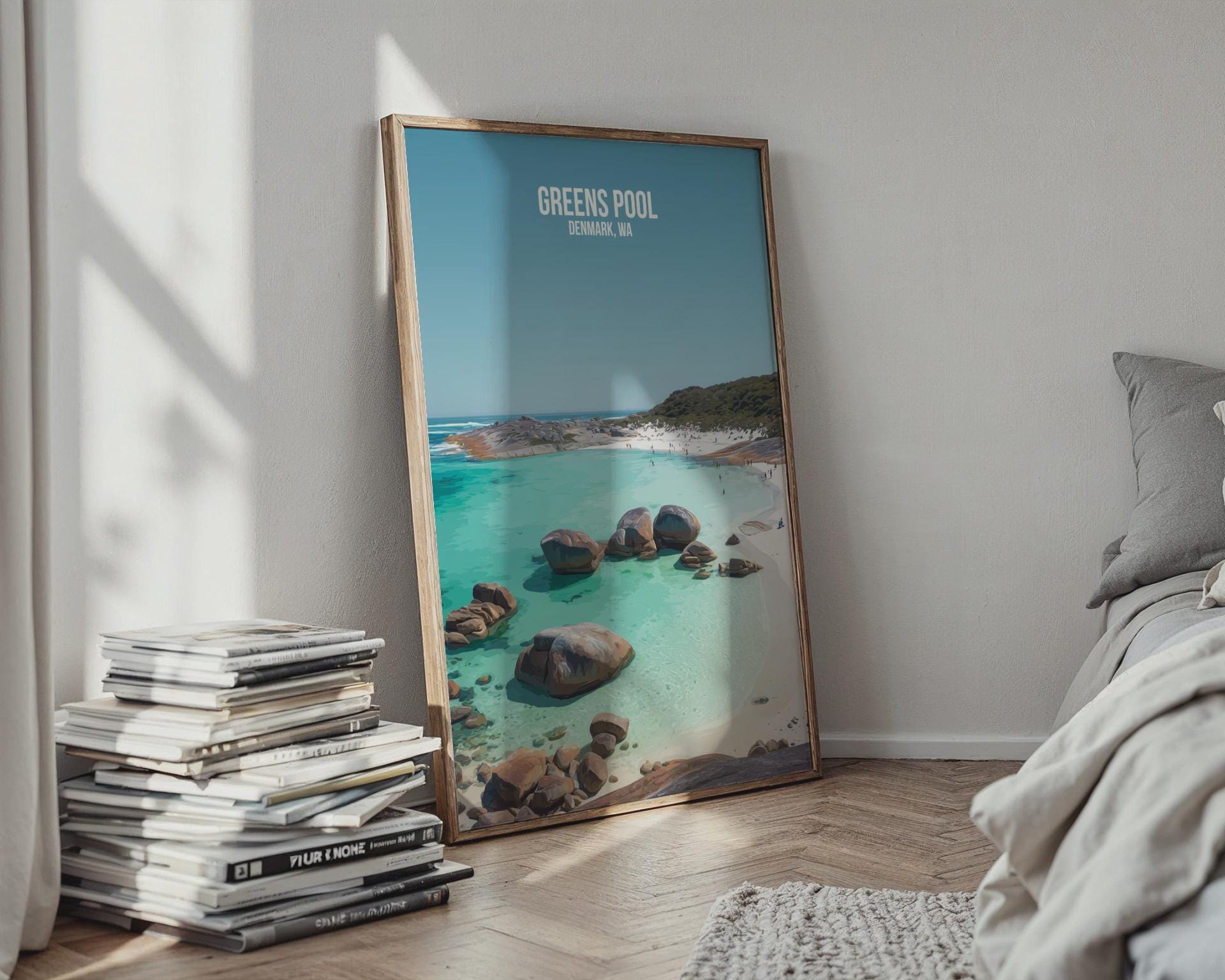 Greens Pool Denmark WA Travel Poster Art Print - Travel Wall Art