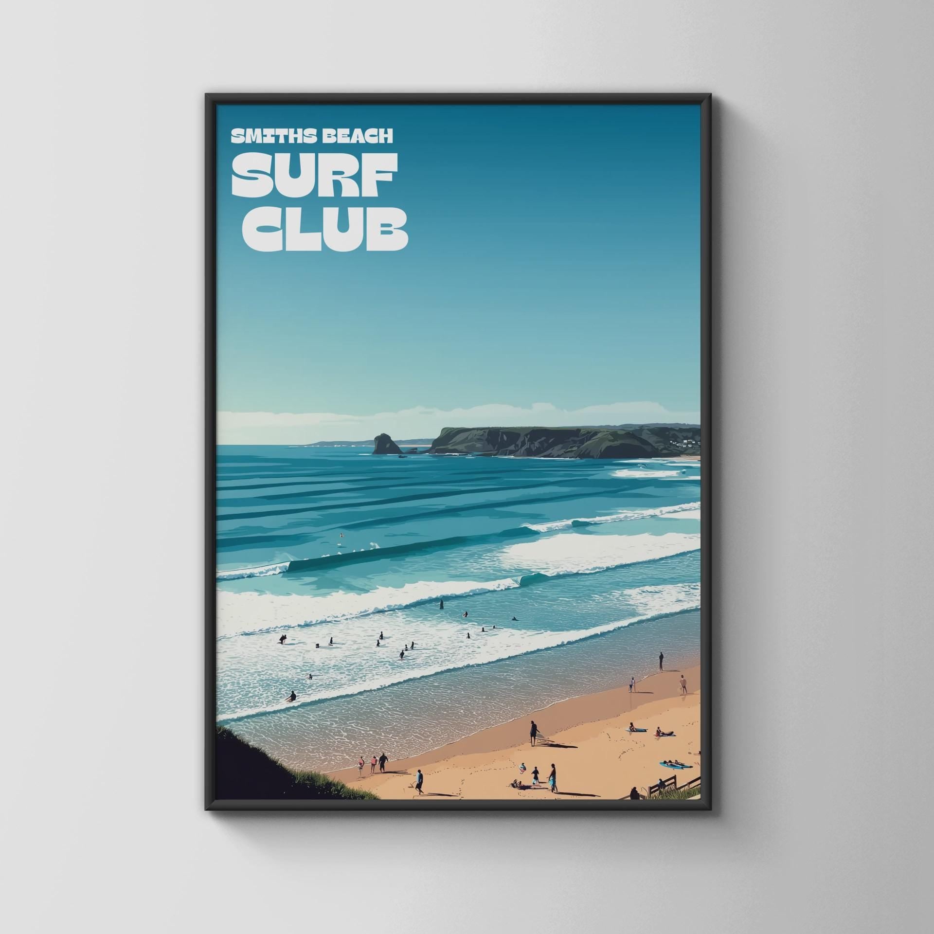 Smiths Beach Surf Club Poster Wall Art - Travel Wall Art